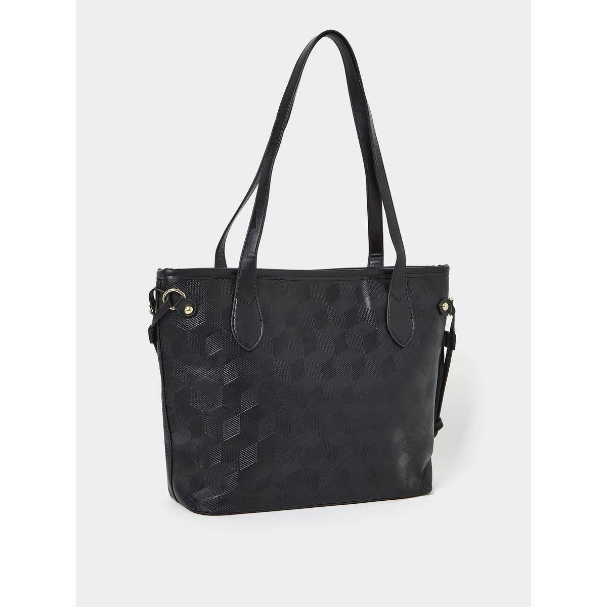 Styli Diamond Textured Tote Bag-women-bagsandwallets-handbags-image-1