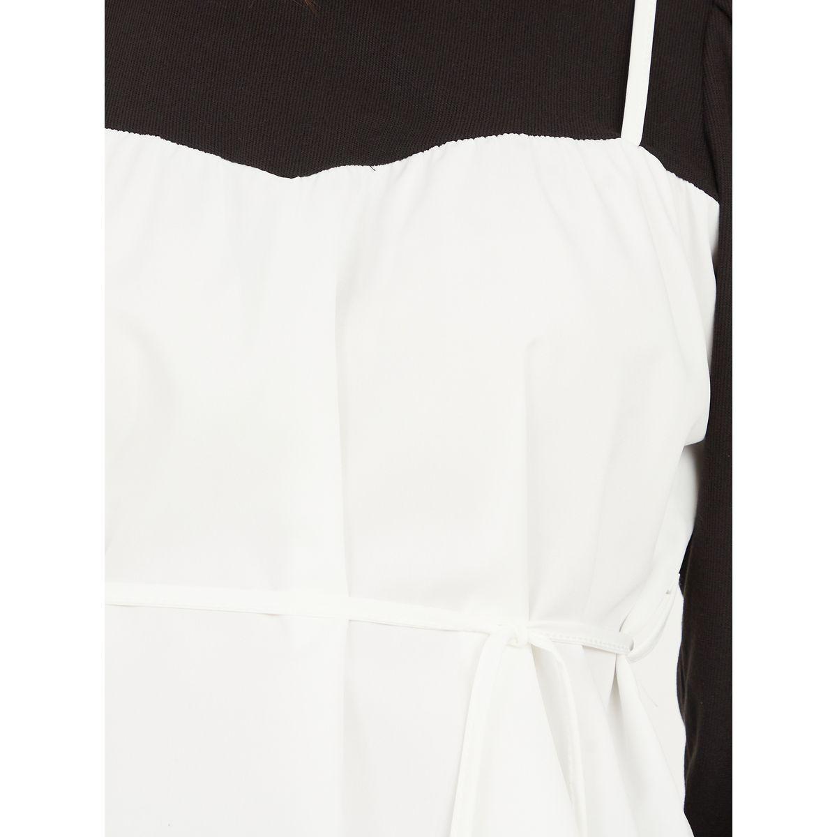 Styli 2In1 Look Cuff Sleeves Tie Waist Blouse-women-clothing-shirtsandblouses-blouses-image-3