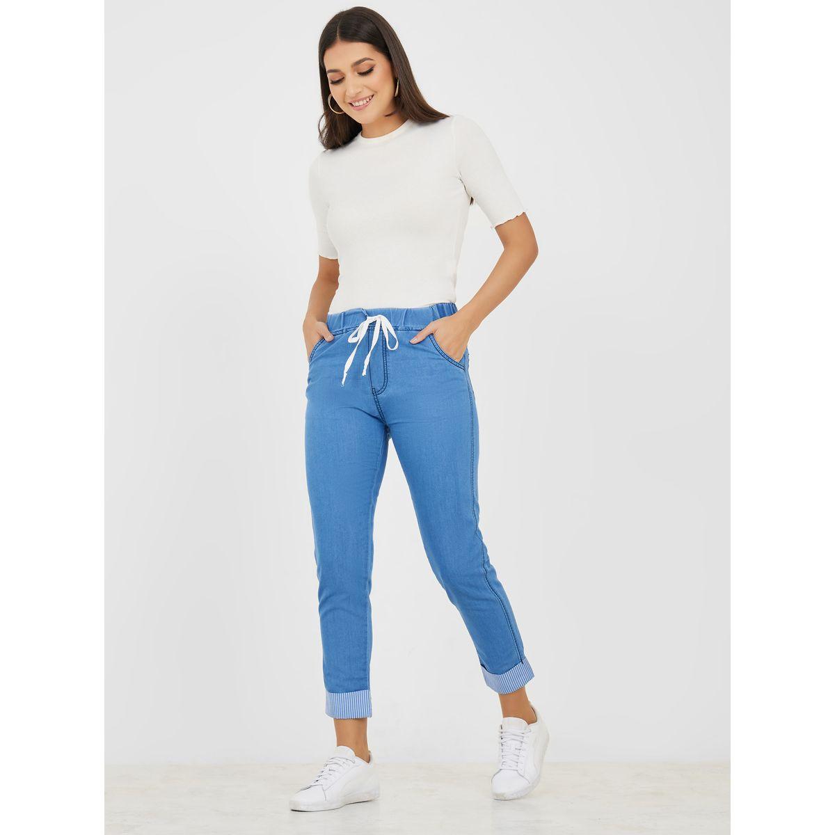 Styli Mid Rise Tapered Fit Jeans with Pockets-women-clothing-bottoms-jeans-image-2