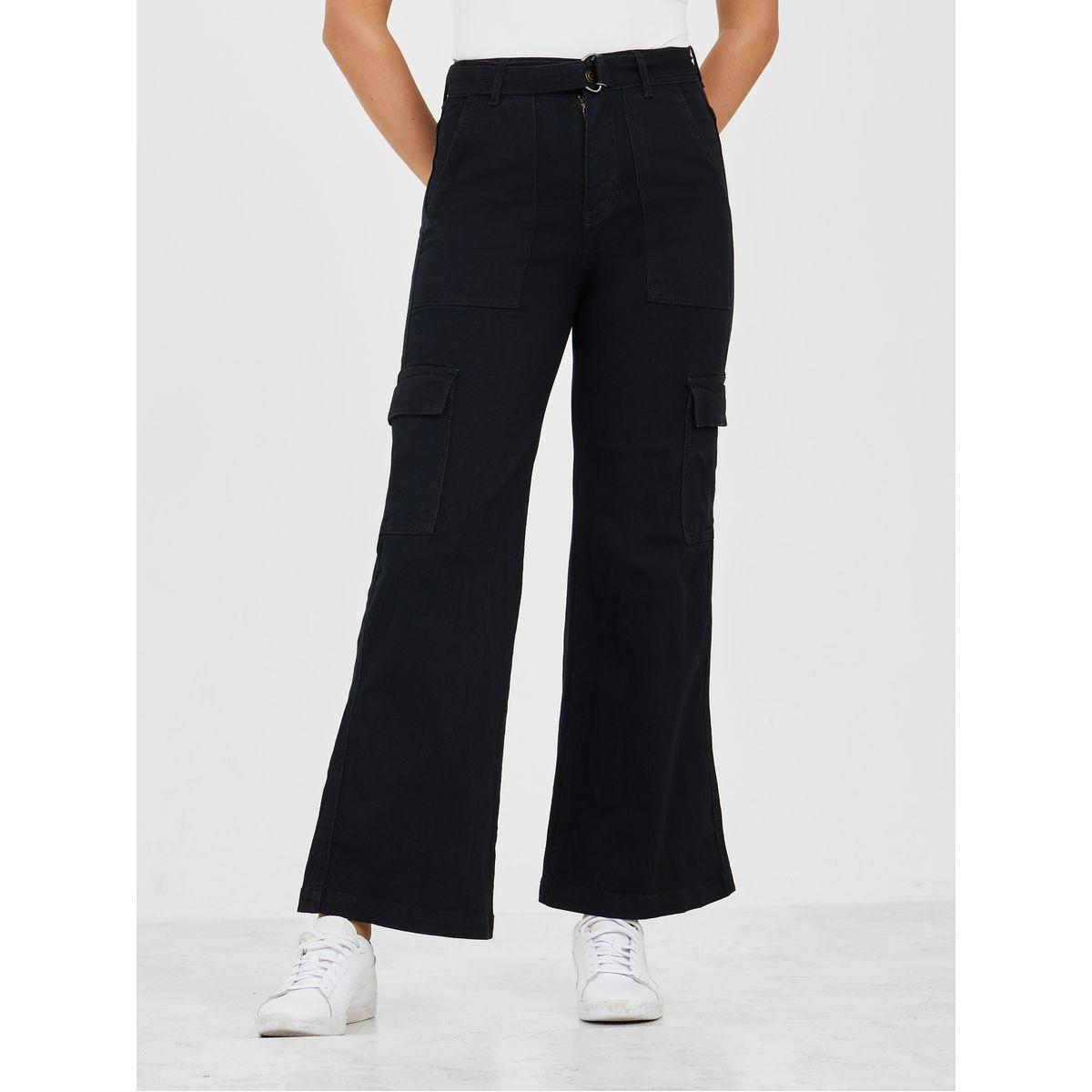 Styli High Rise Wide Leg Cargo Jeans-women-clothing-bottoms-jeans-image-1