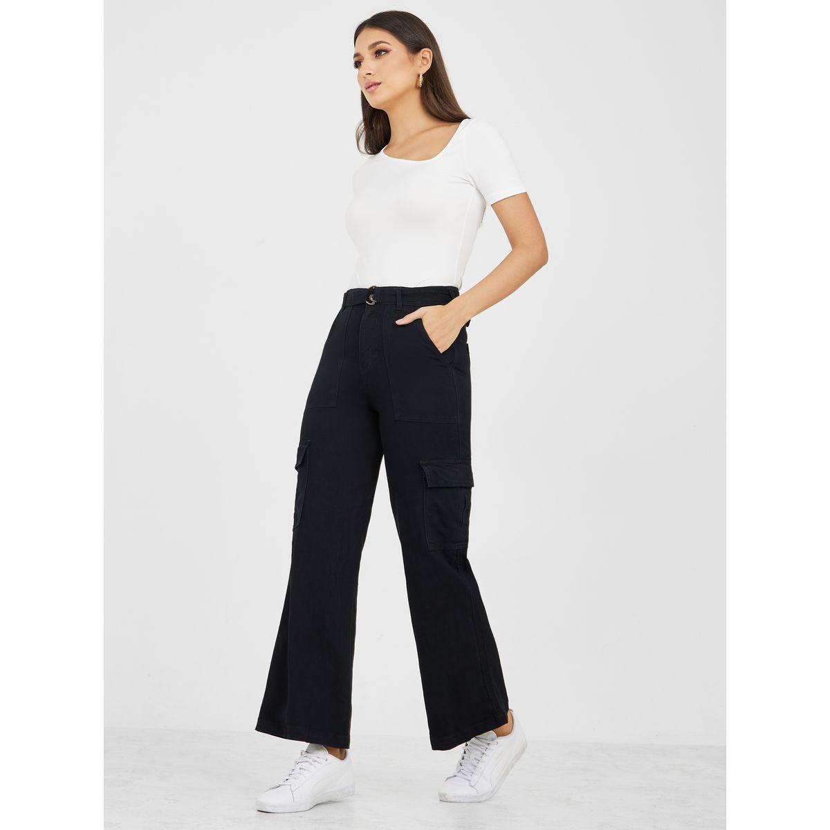 Styli High Rise Wide Leg Cargo Jeans-women-clothing-bottoms-jeans-image-2