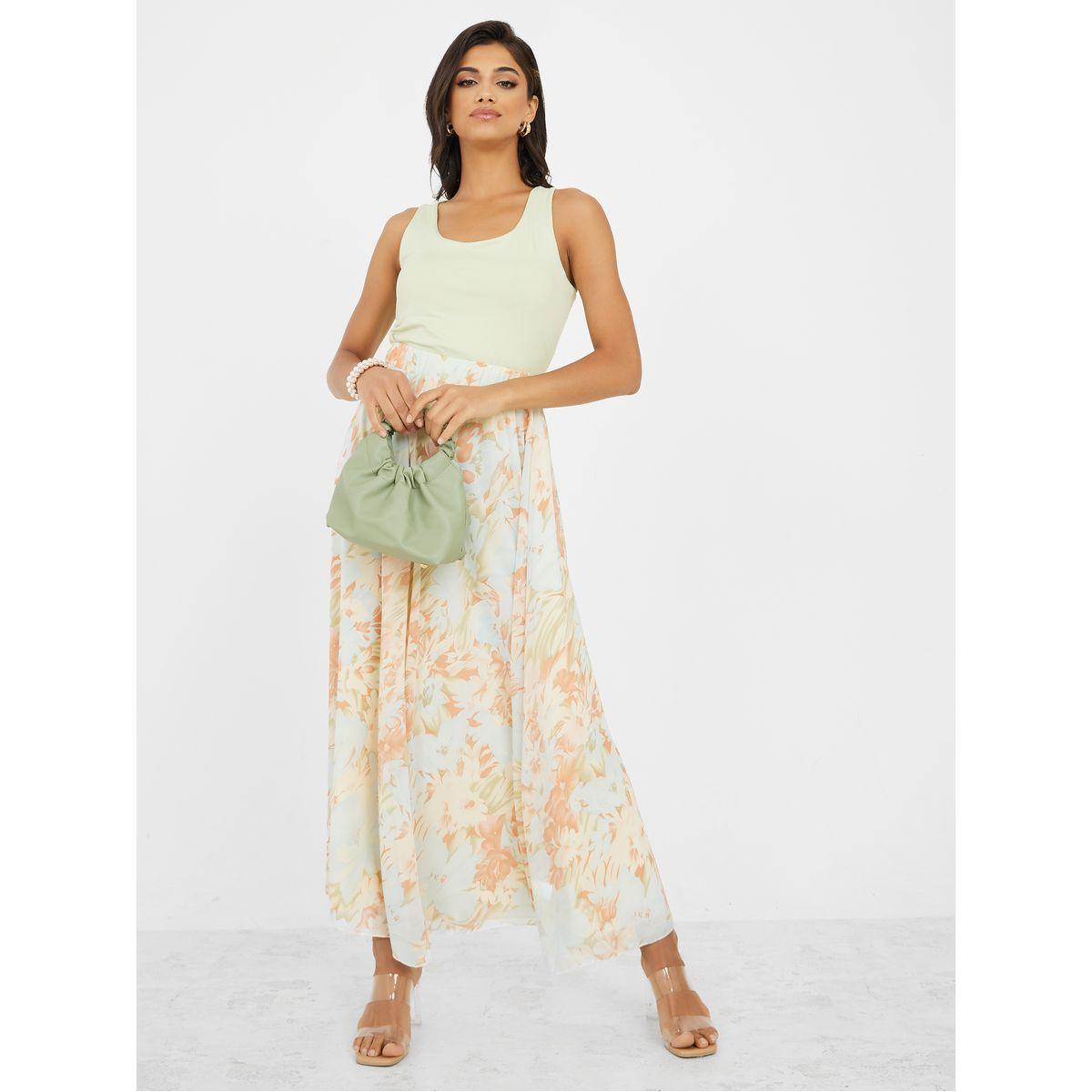Styli Floral Print A-Line Maxi Skirt-women-clothing-bottoms-skirts-image-2