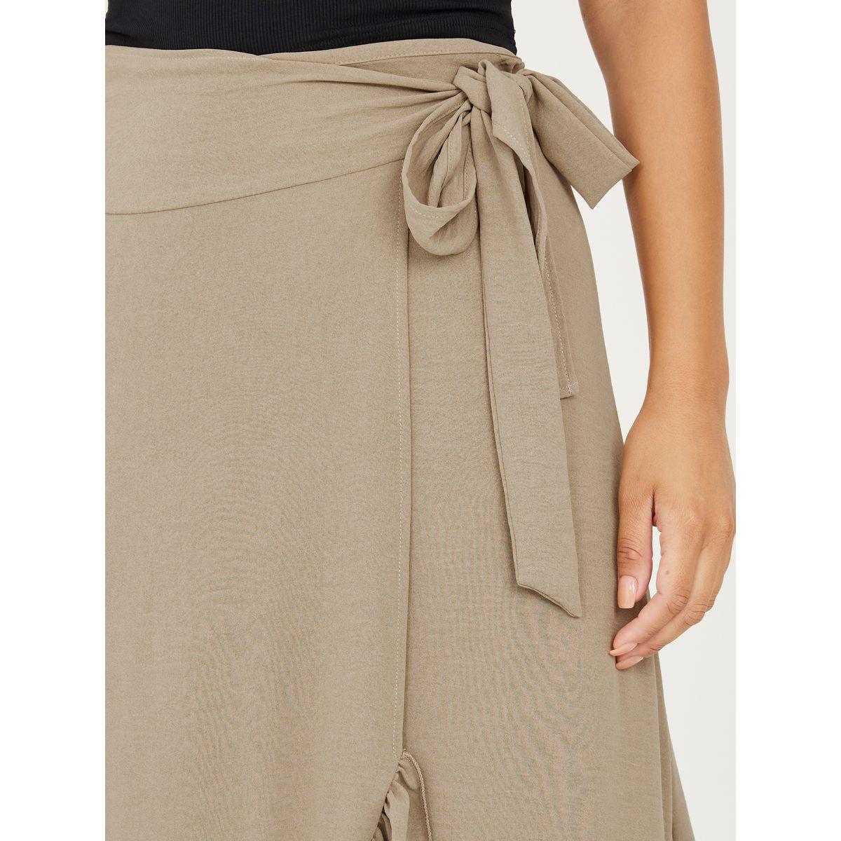 Styli Ruffle Detail Wrap Maxi Skirt-women-clothing-bottoms-skirts-image-3