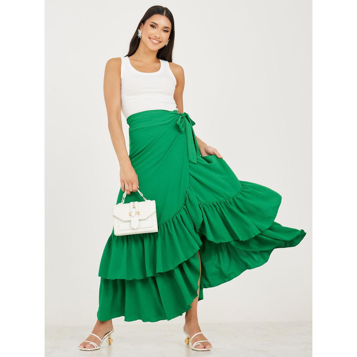 Styli Ruffle Detail Wrap Maxi Skirt-women-clothing-bottoms-skirts-image-2