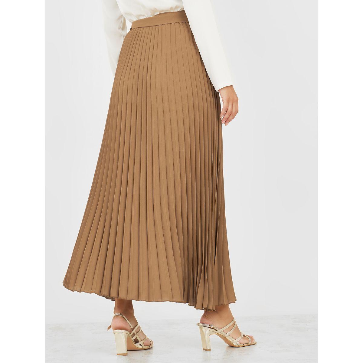 Styli Pleated A-Line Maxi Skirt with Belt-women-clothing-bottoms-skirts-image-4