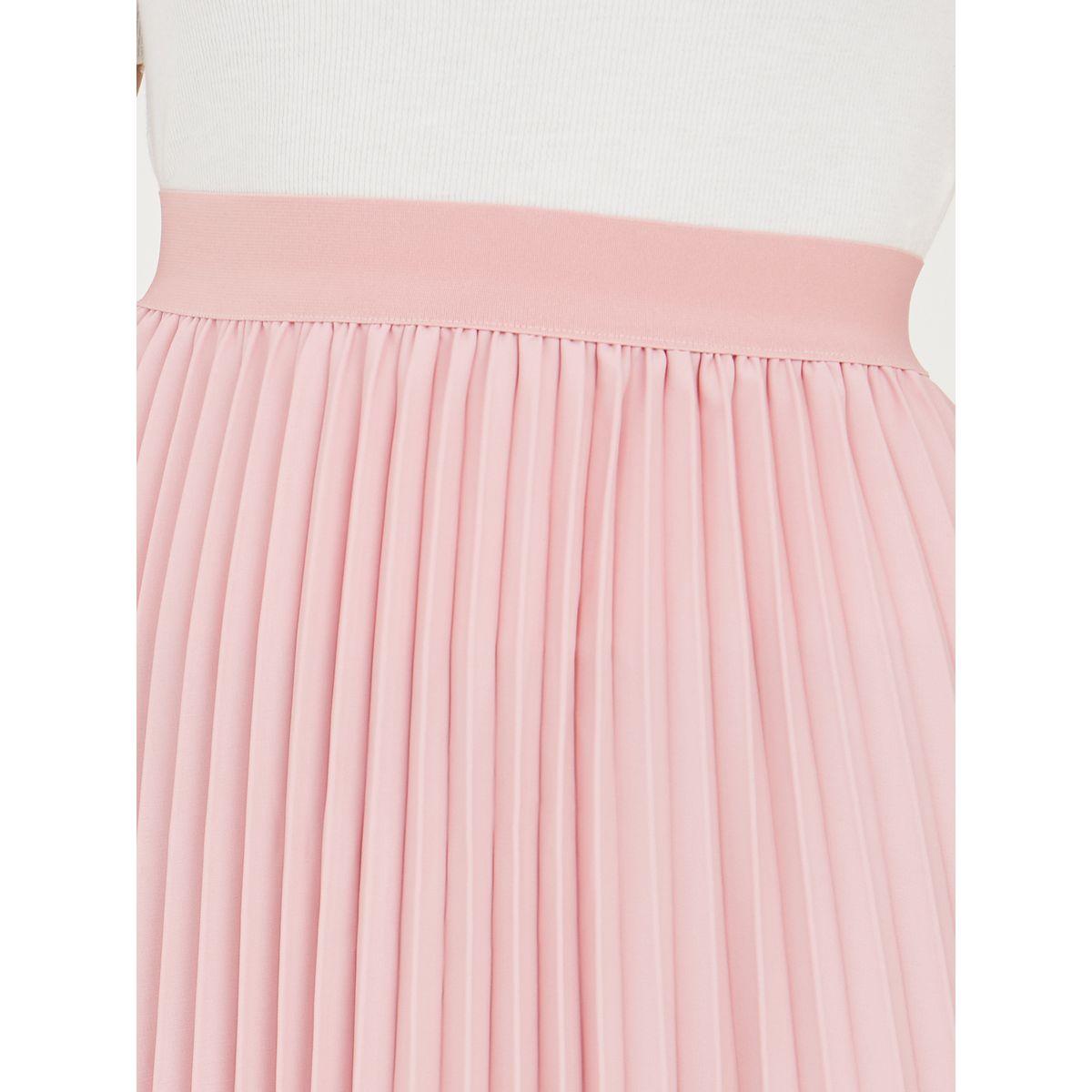 تنورة طويلة ساتان مزينة بكسرات-women-clothing-skirts-image-3