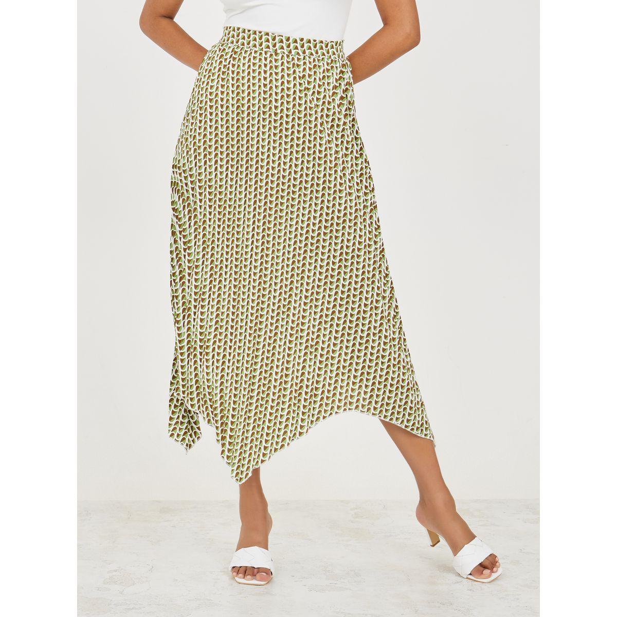 تنورة ميدي بحواف غير متماثلة الطول-women-clothing-bottoms-skirts-image-1