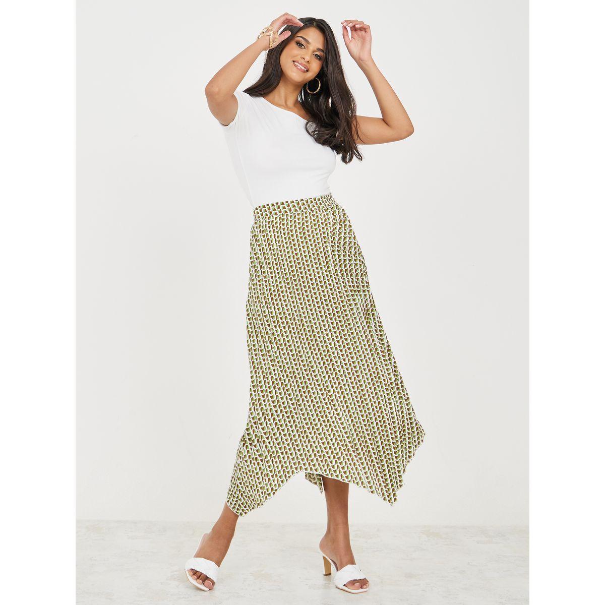 تنورة ميدي بحواف غير متماثلة الطول-women-clothing-bottoms-skirts-image-2