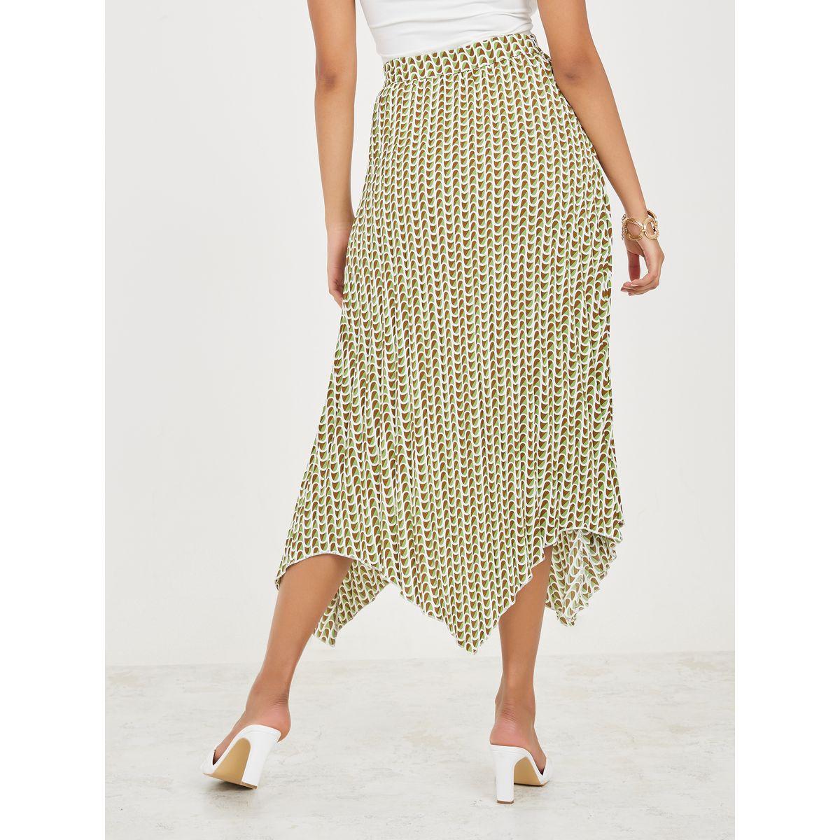 Styli Handkerchief Hem Pleated Midi Skirt-women-clothing-bottoms-skirts-image-4