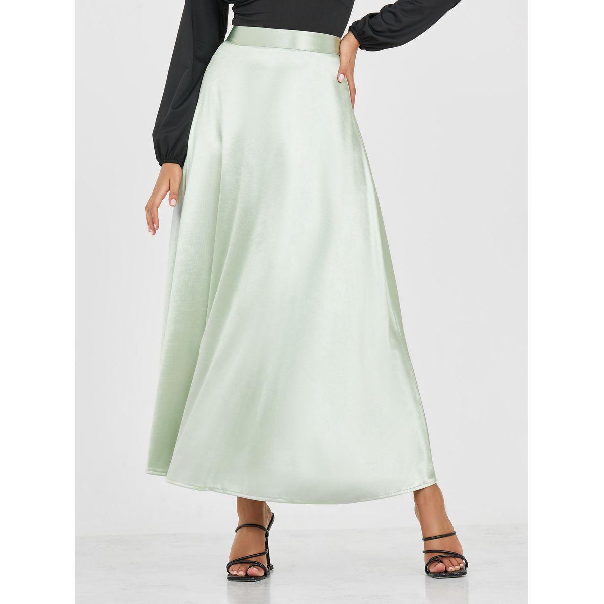 Styli Satin A-Line Maxi Skirt-women-clothing-bottoms-skirts-image-1