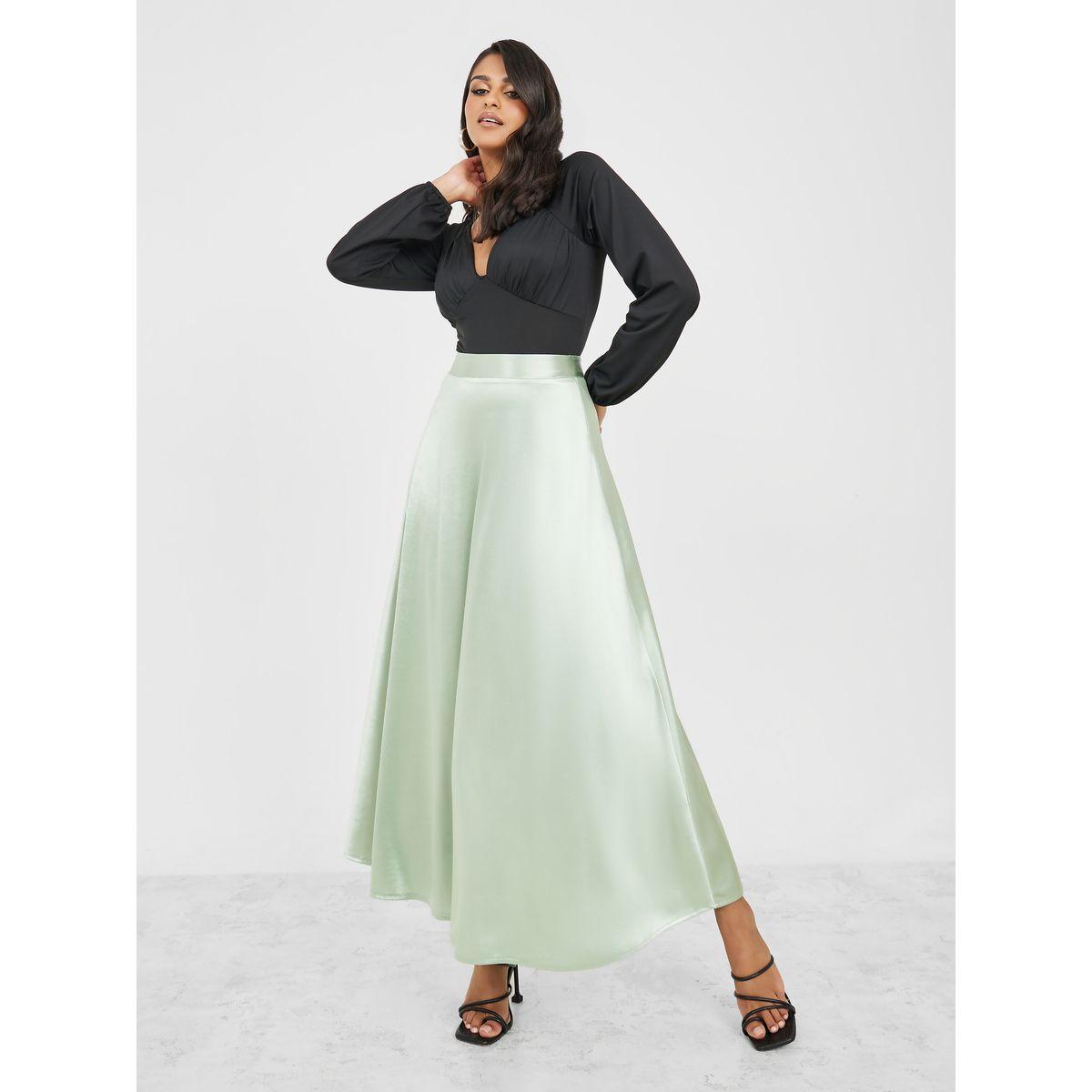 Styli Satin A-Line Maxi Skirt-women-clothing-bottoms-skirts-image-2