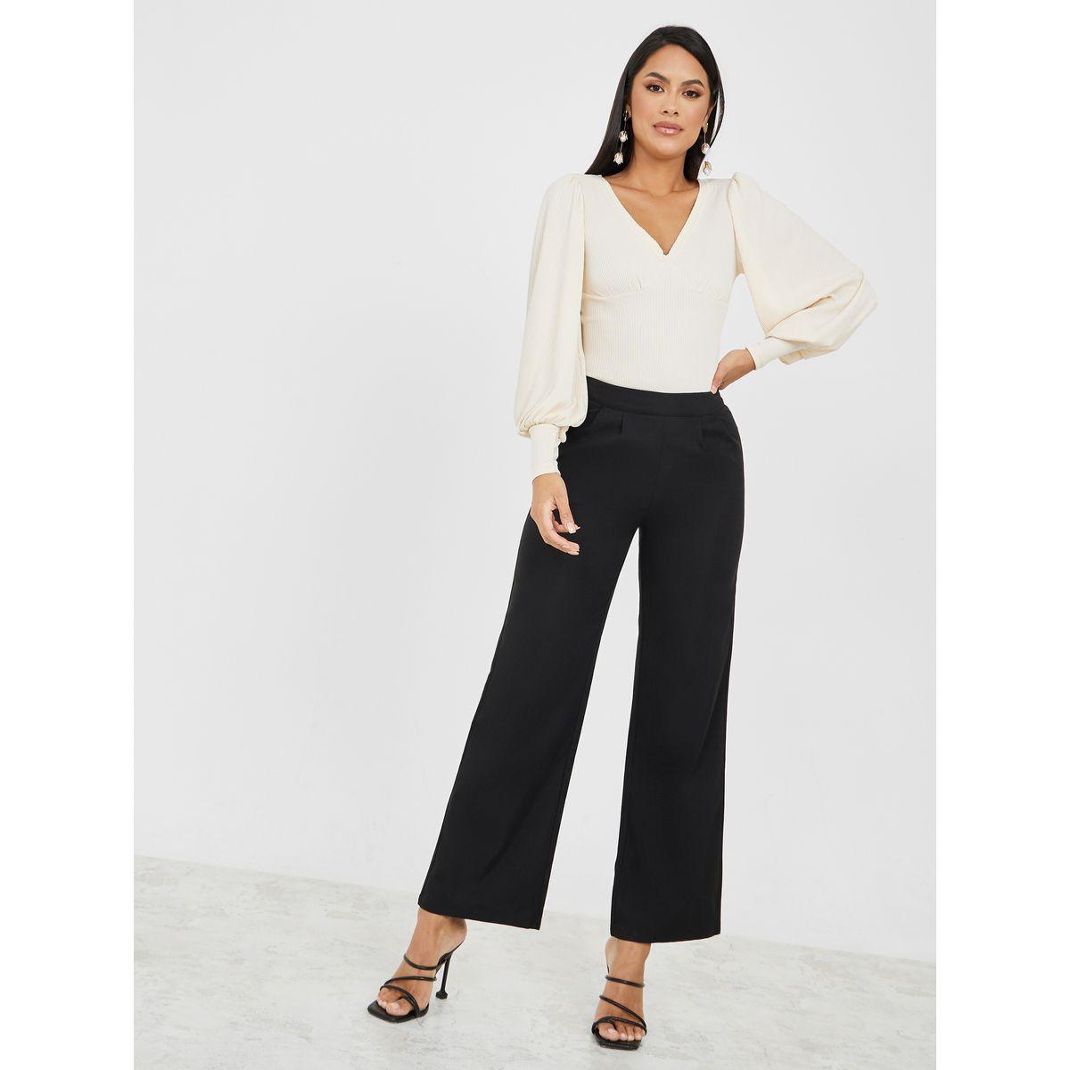Styli High Rise Wide Leg Trouser-women-clothing-bottoms-trousers-image-2