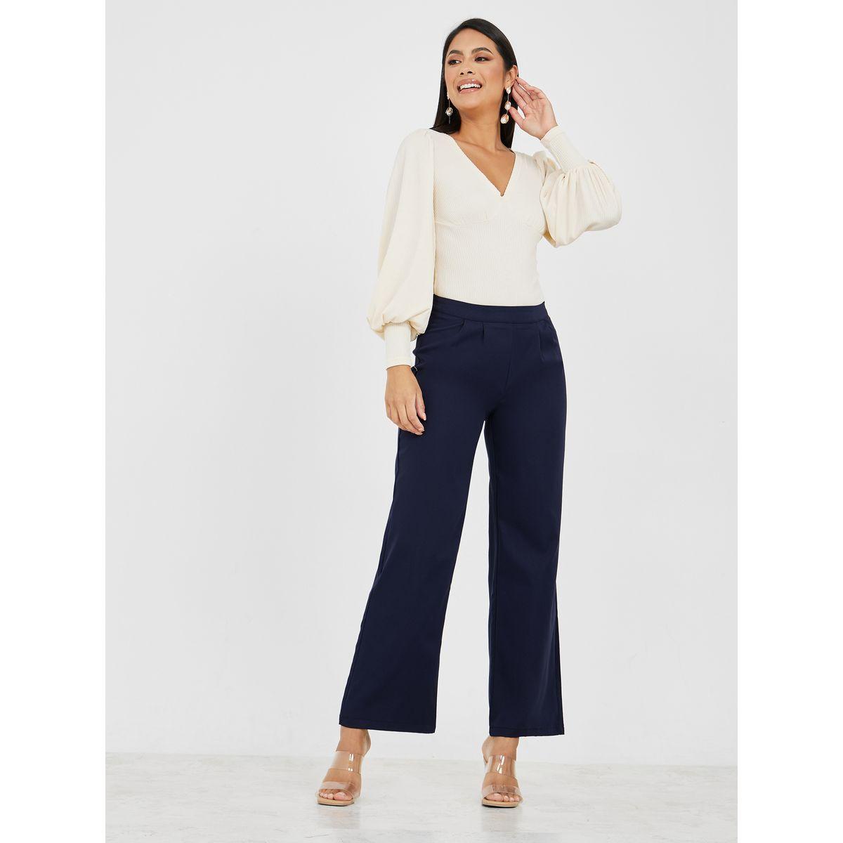 Styli High Rise Wide Leg Trouser-women-clothing-bottoms-trousers-image-2