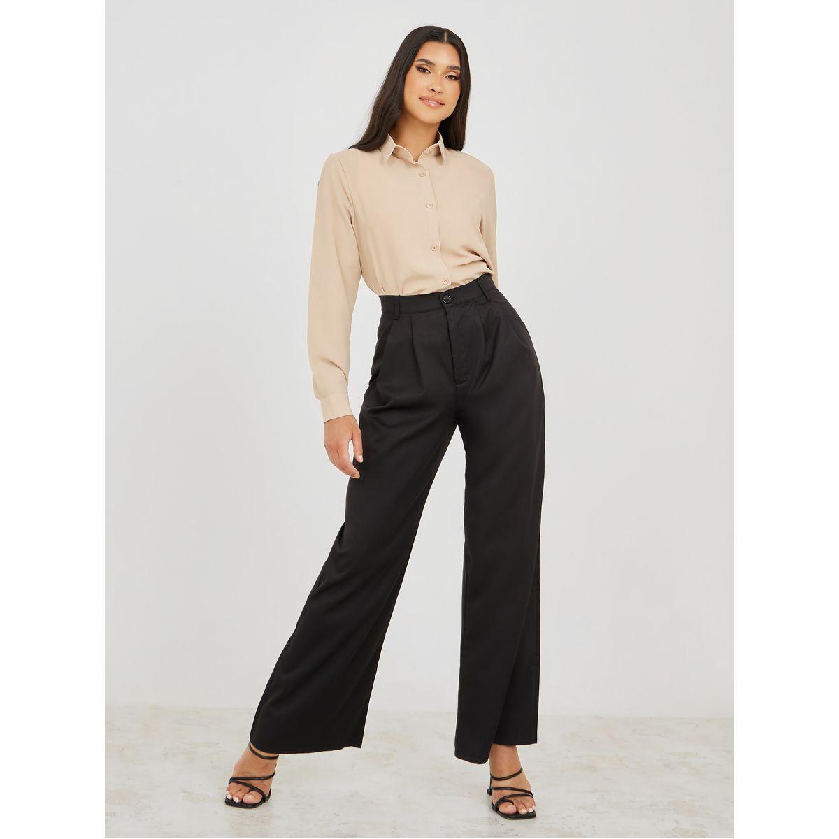 بنطال بأرجل واسعة وخصر عالي-women-clothing-bottoms-trousers-image-2