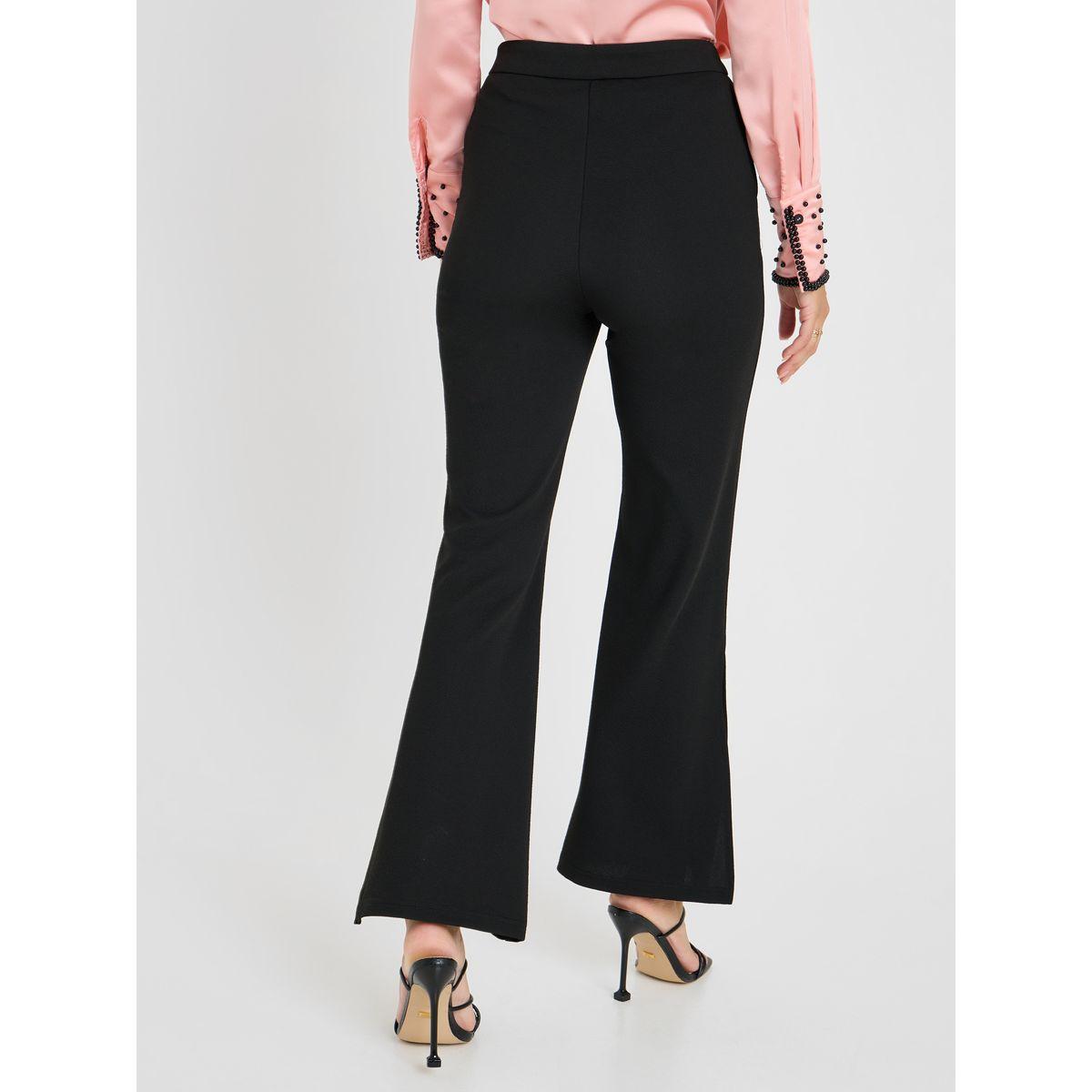 Styli High Rise Flared Trouser with Side Slit-women-clothing-bottoms-trousers-image-5