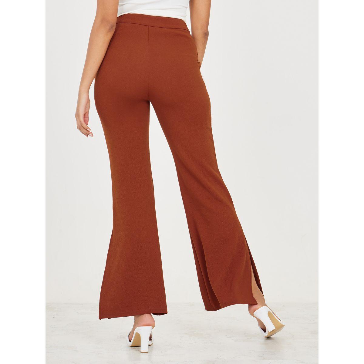 Styli High Rise Flared Trouser with Side Slit-women-clothing-bottoms-trousers-image-5