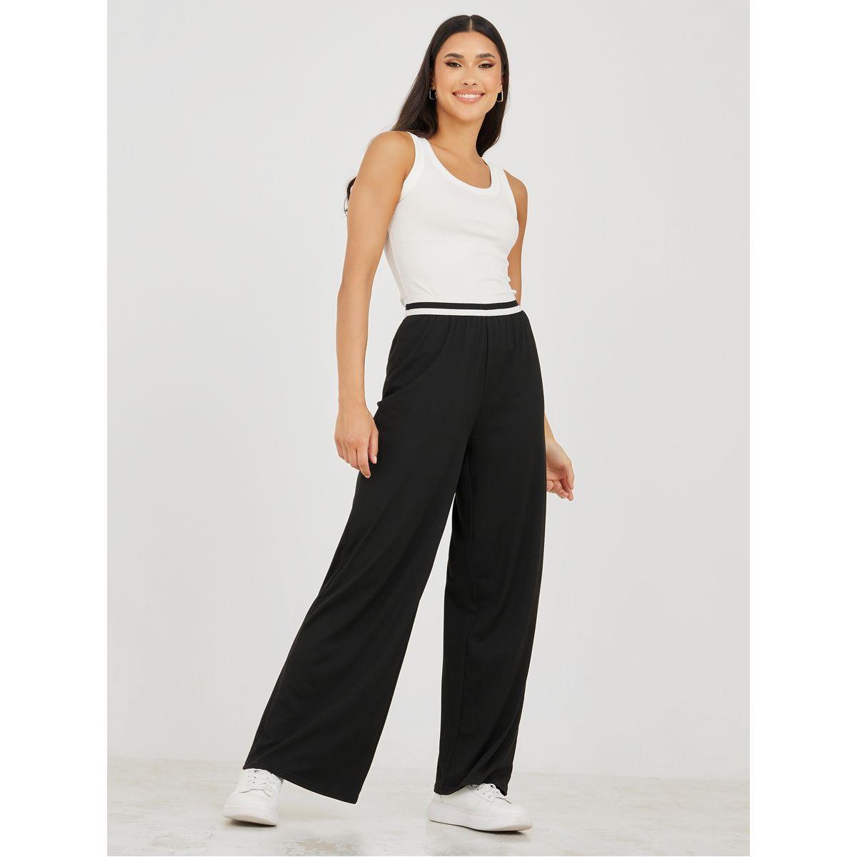 بنطال بأرجل واسعة وخصر عالي-women-clothing-bottoms-trousers-image-2