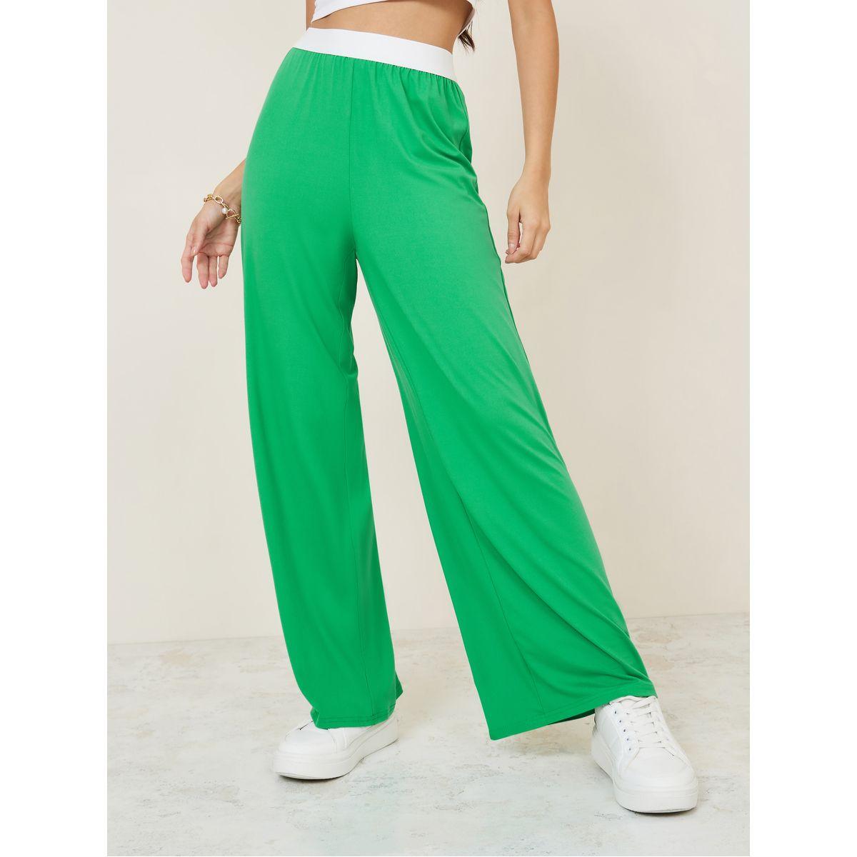 بنطال واسع مع خصر بلون مغاير-women-clothing-bottoms-trousers-image-1