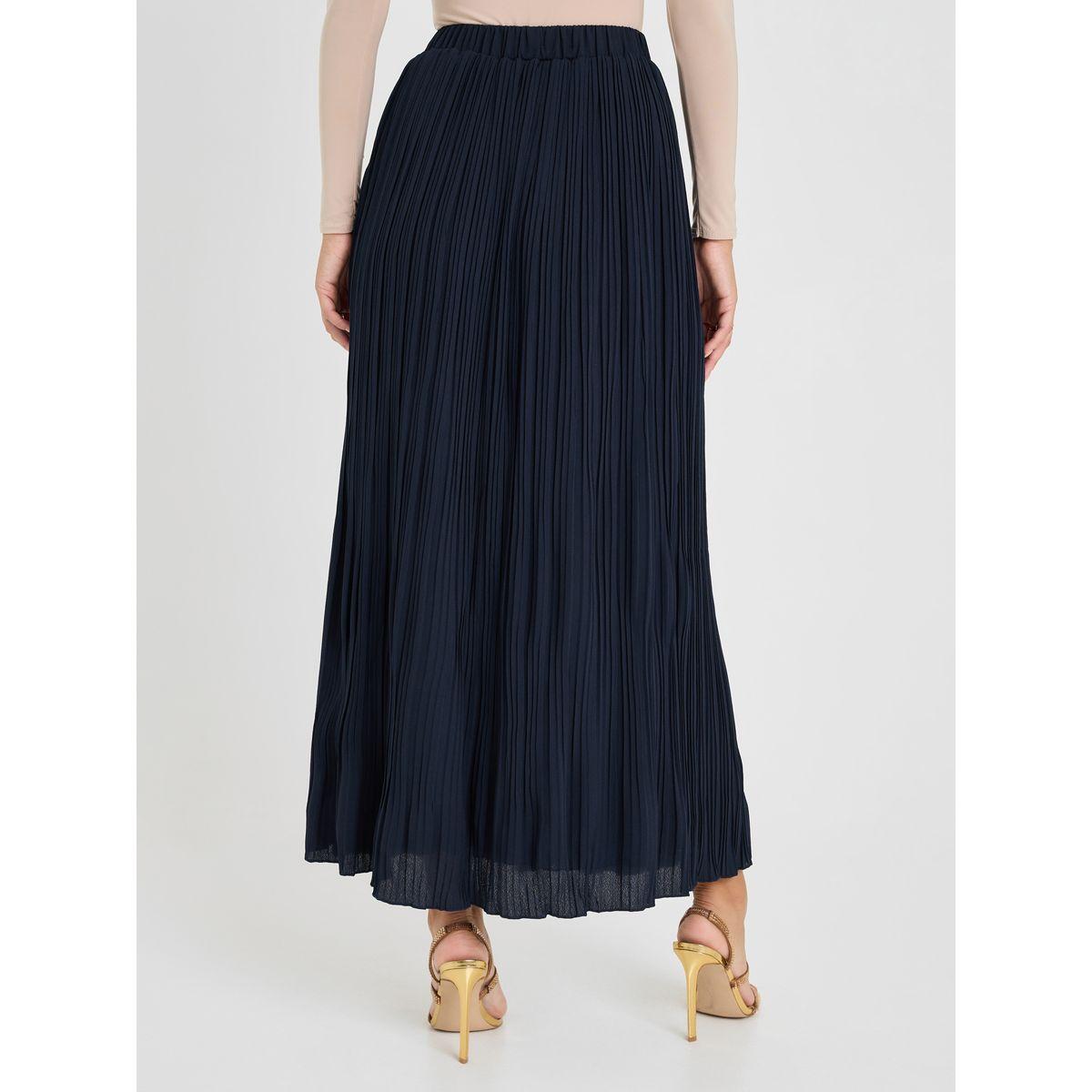 Styli Elastic Waist Pleated A-Line Maxi Skirt-women-clothing-bottoms-skirts-image-4