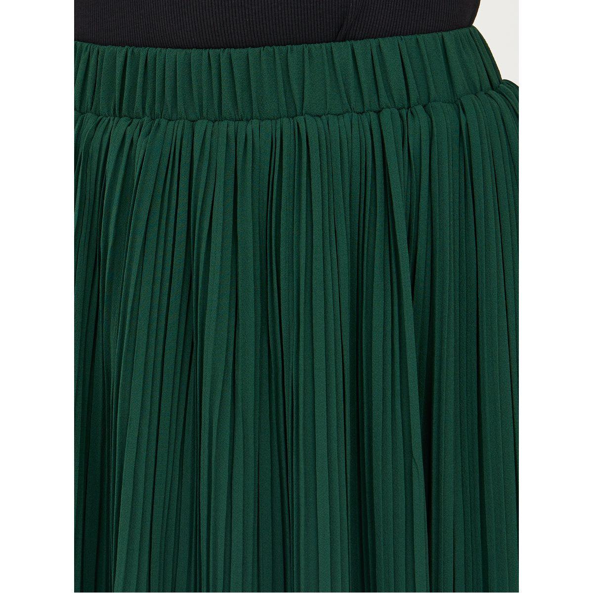 تنورة طويلة بكسرات وخصر مطاطي-women-clothing-bottoms-skirts-image-3