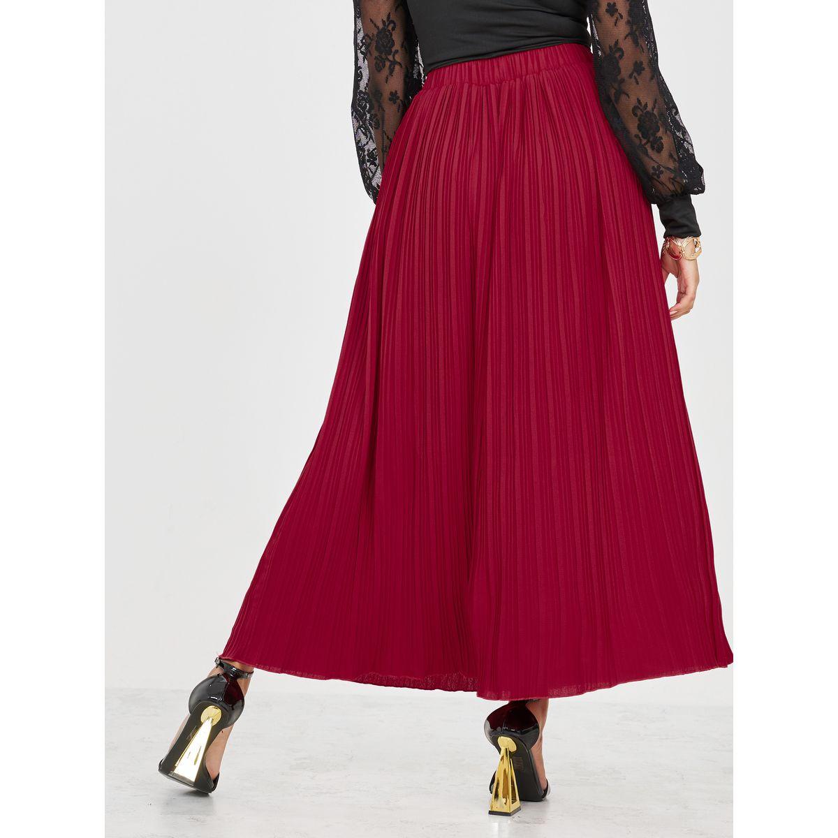 تنورة طويلة كاجوال بكسرات-women-clothing-bottoms-skirts-image-4