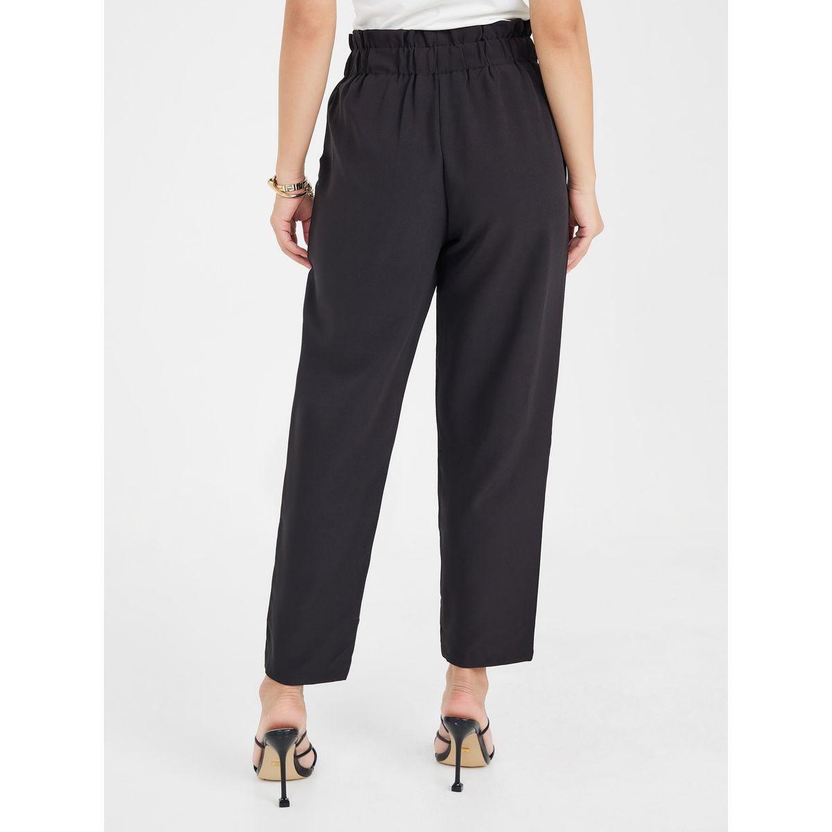 Styli High Rise Tapered Trouser with Self Belt-women-clothing-bottoms-trousers-image-4