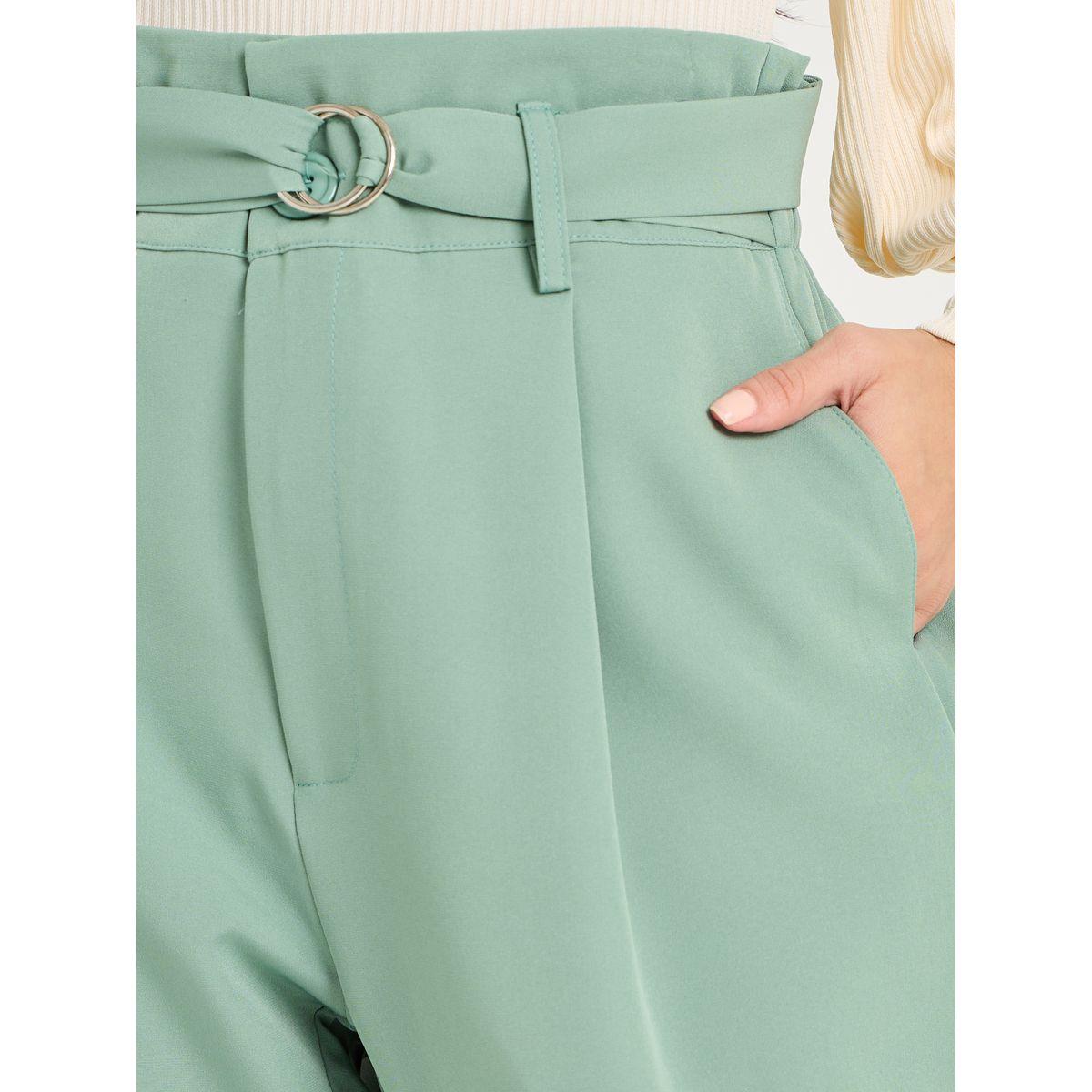 بنطال بقصة مريحة وحزام خصر-women-clothing-bottoms-trousers-image-3
