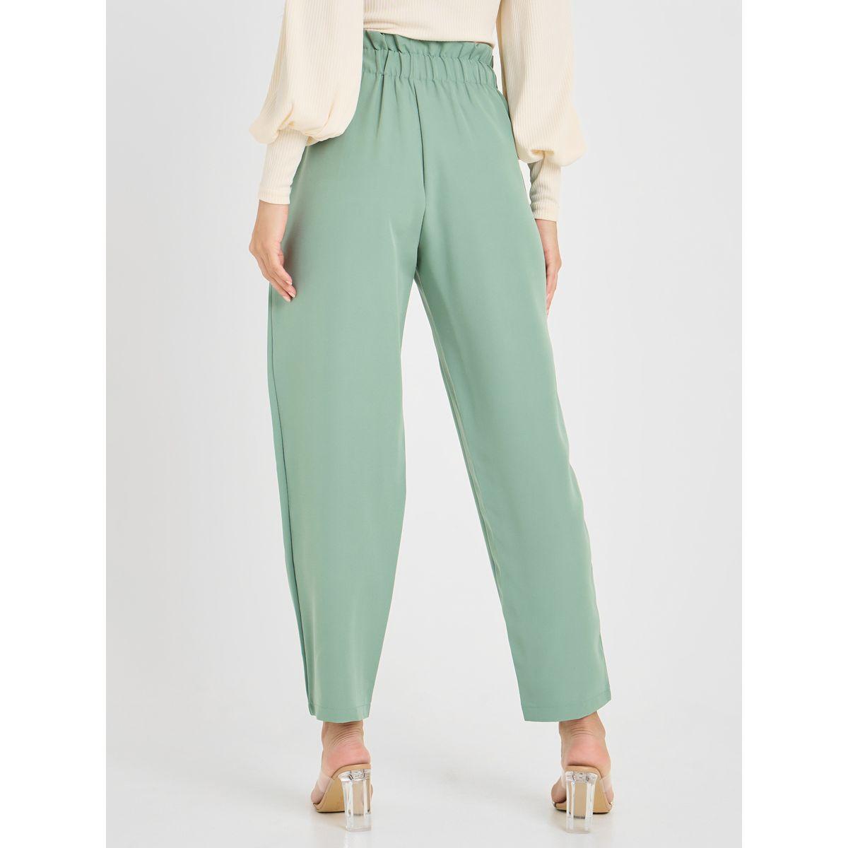 بنطال بقصة مريحة وحزام خصر-women-clothing-bottoms-trousers-image-4