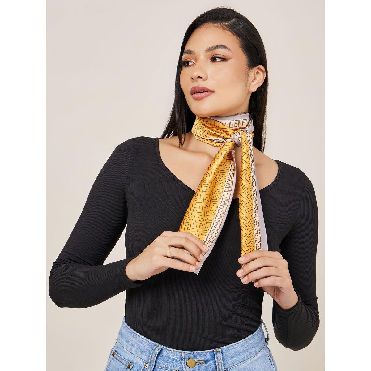 Styli Contrast Edge Neck Scarf-women-winterwear-scarves-image-2