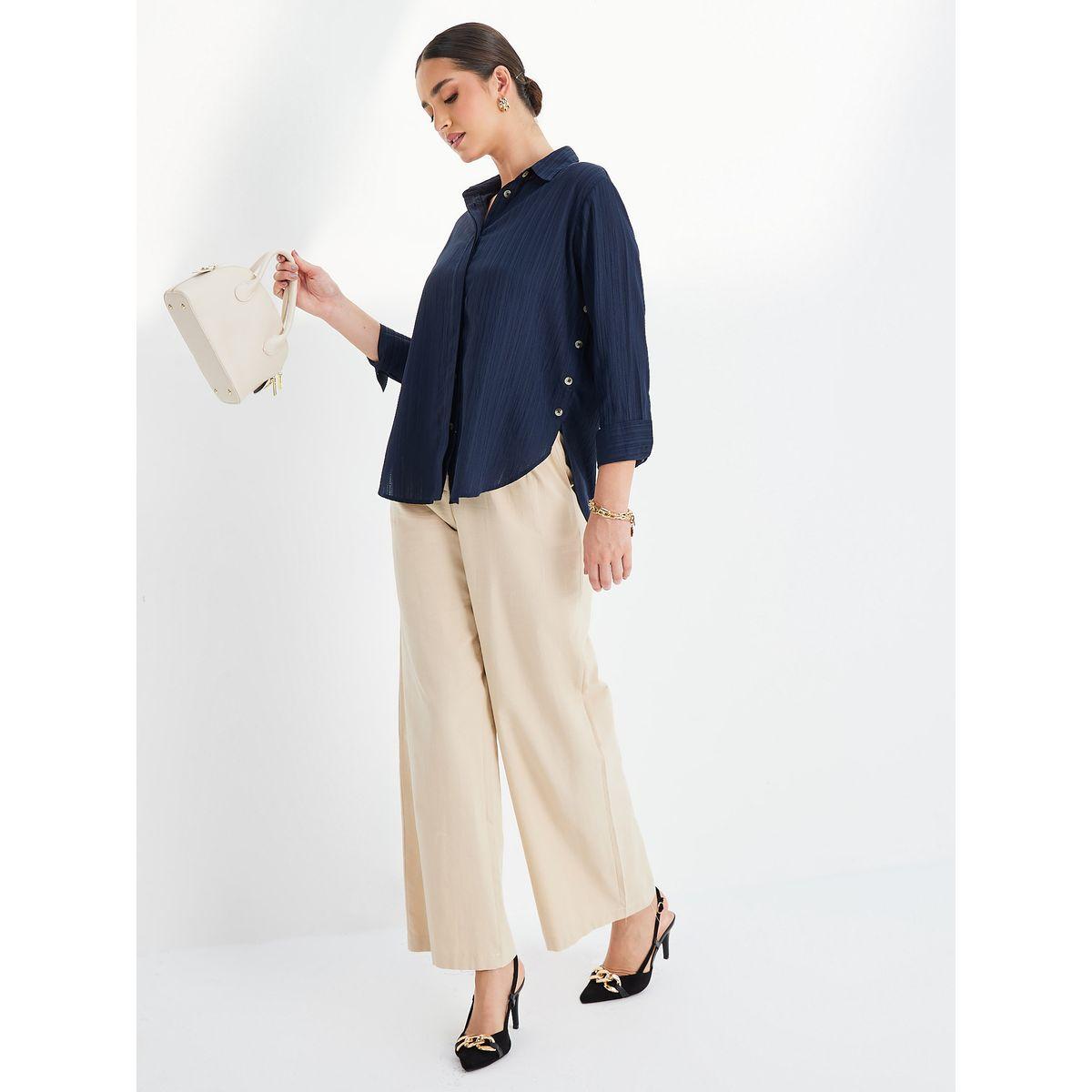 بلوزة بحواف غير متماثلة الطول-women-clothing-shirtsandblouses-shirts-image-6