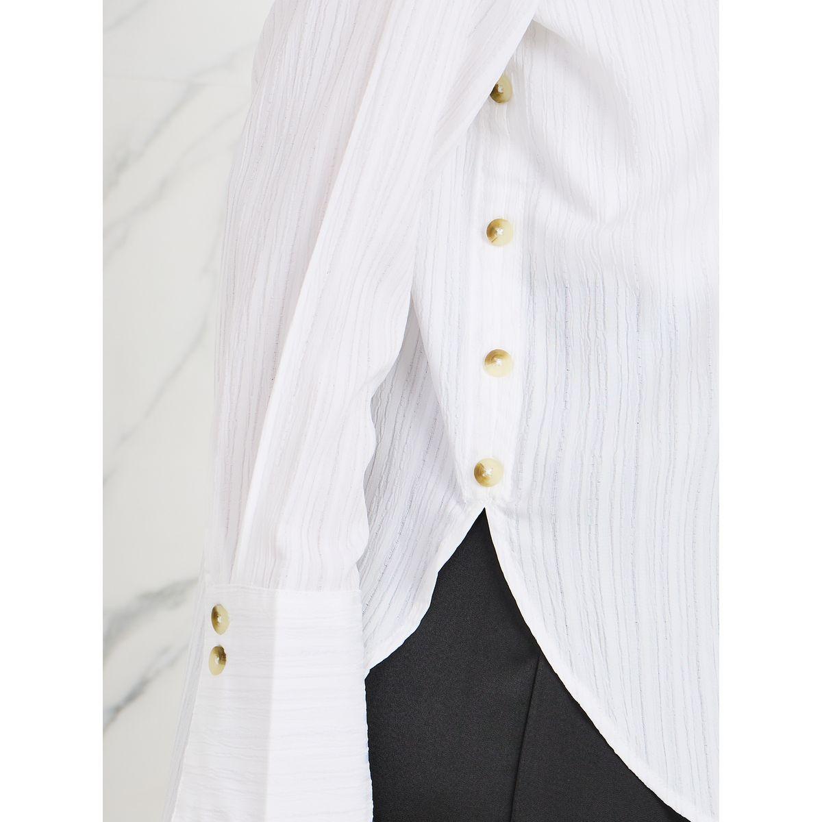 Styli Elevate High-Low Hem Button Detail Crepe Regular Fit Shirt-women-clothing-shirtsandblouses-shirts-image-3