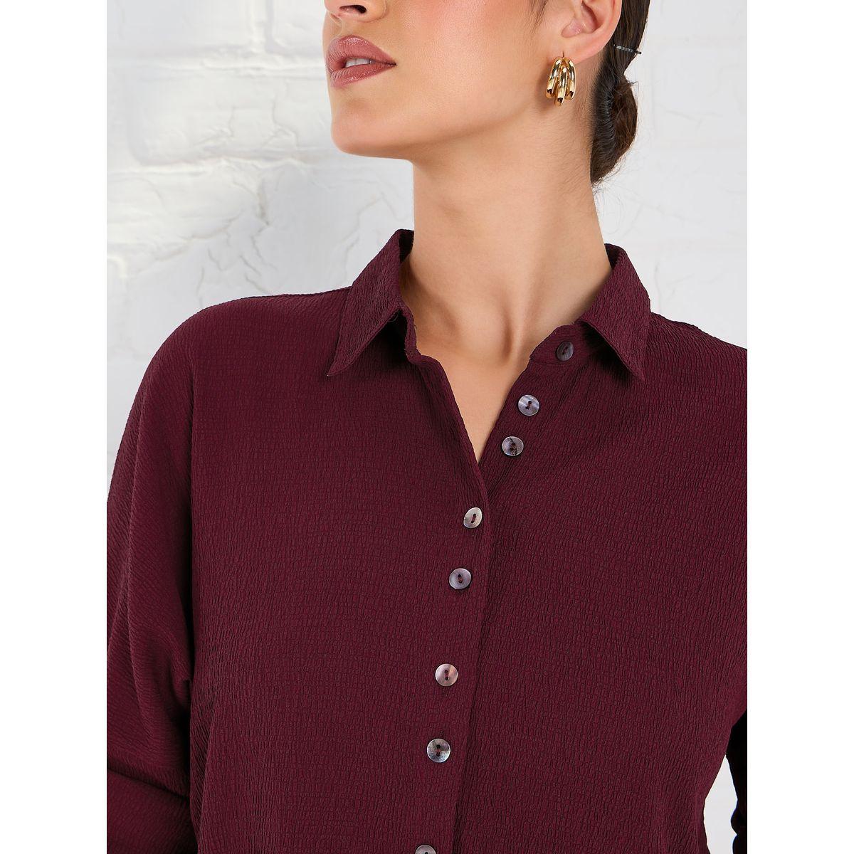 Styli Elevate Oversized Roll-Up Sleeve Crepe Longline Shirt-women-clothing-shirtsandblouses-shirts-image-5