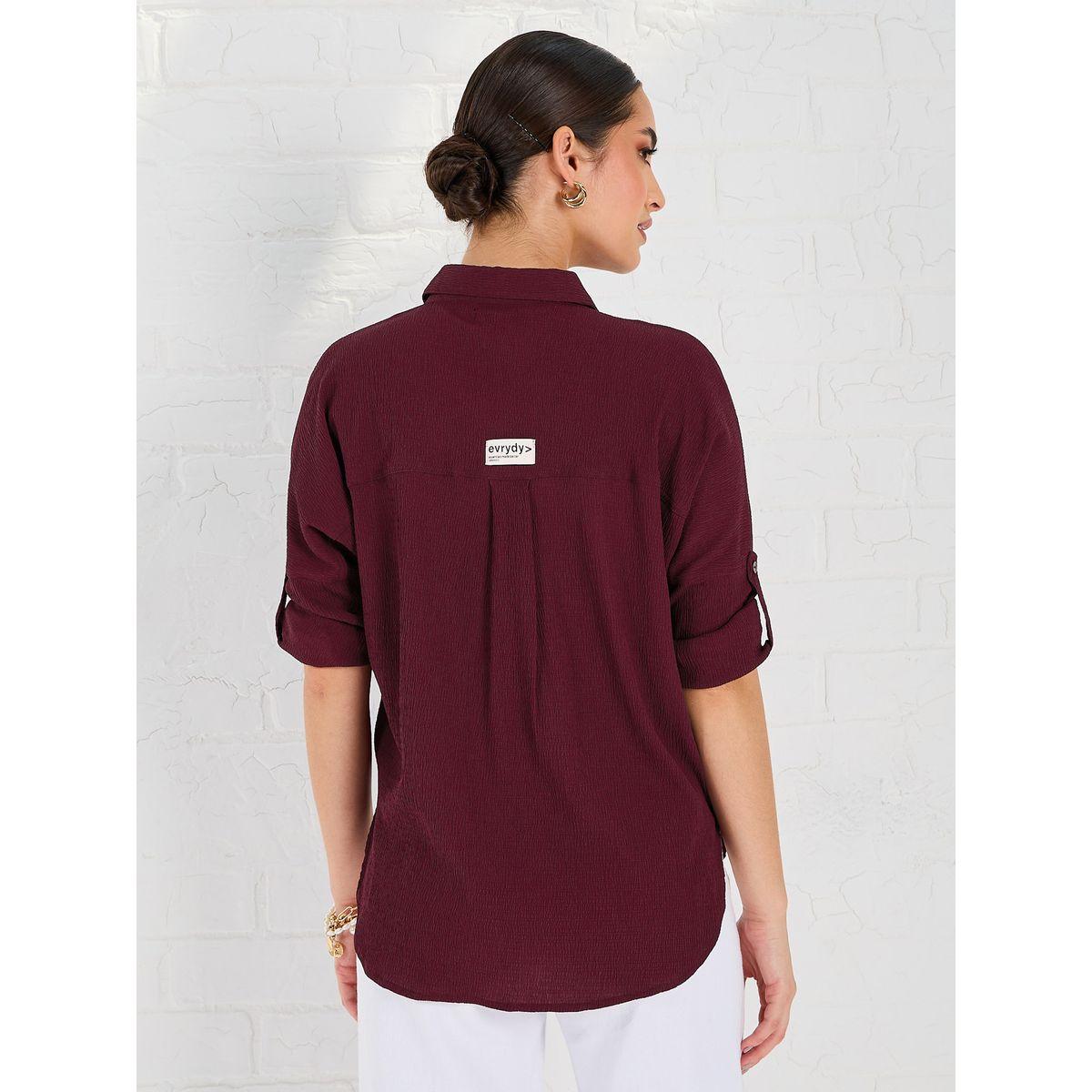 بلوزة طويلة واسعة بأزرار غلق-women-clothing-shirtsandblouses-shirts-image-6