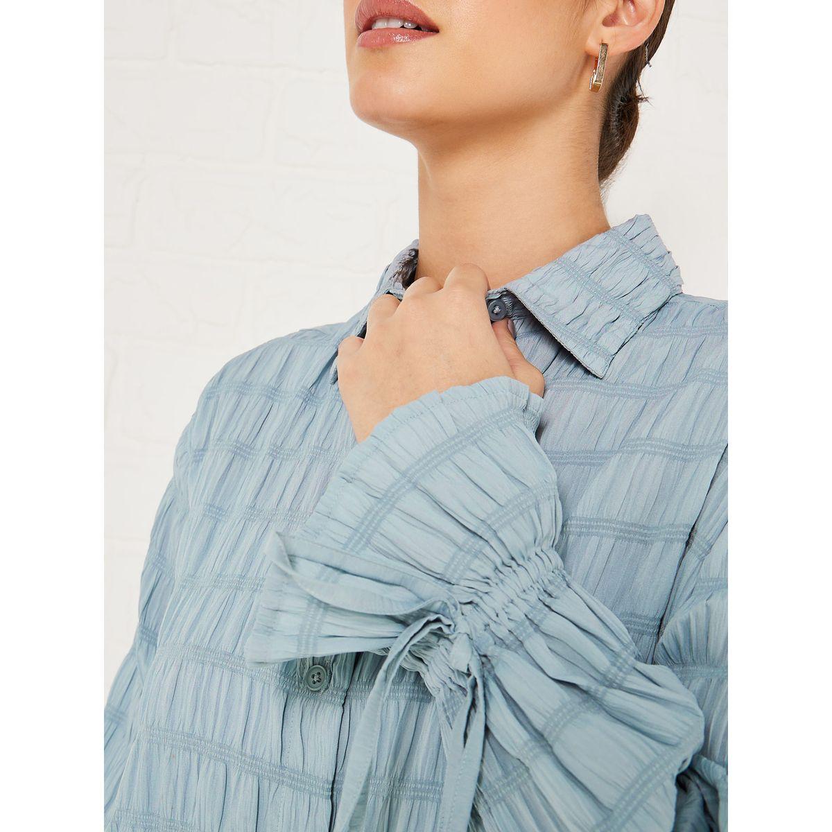 Styli Elevate Textured Oversized Longline Shirt with Buttons-women-clothing-shirtsandblouses-shirts-image-6