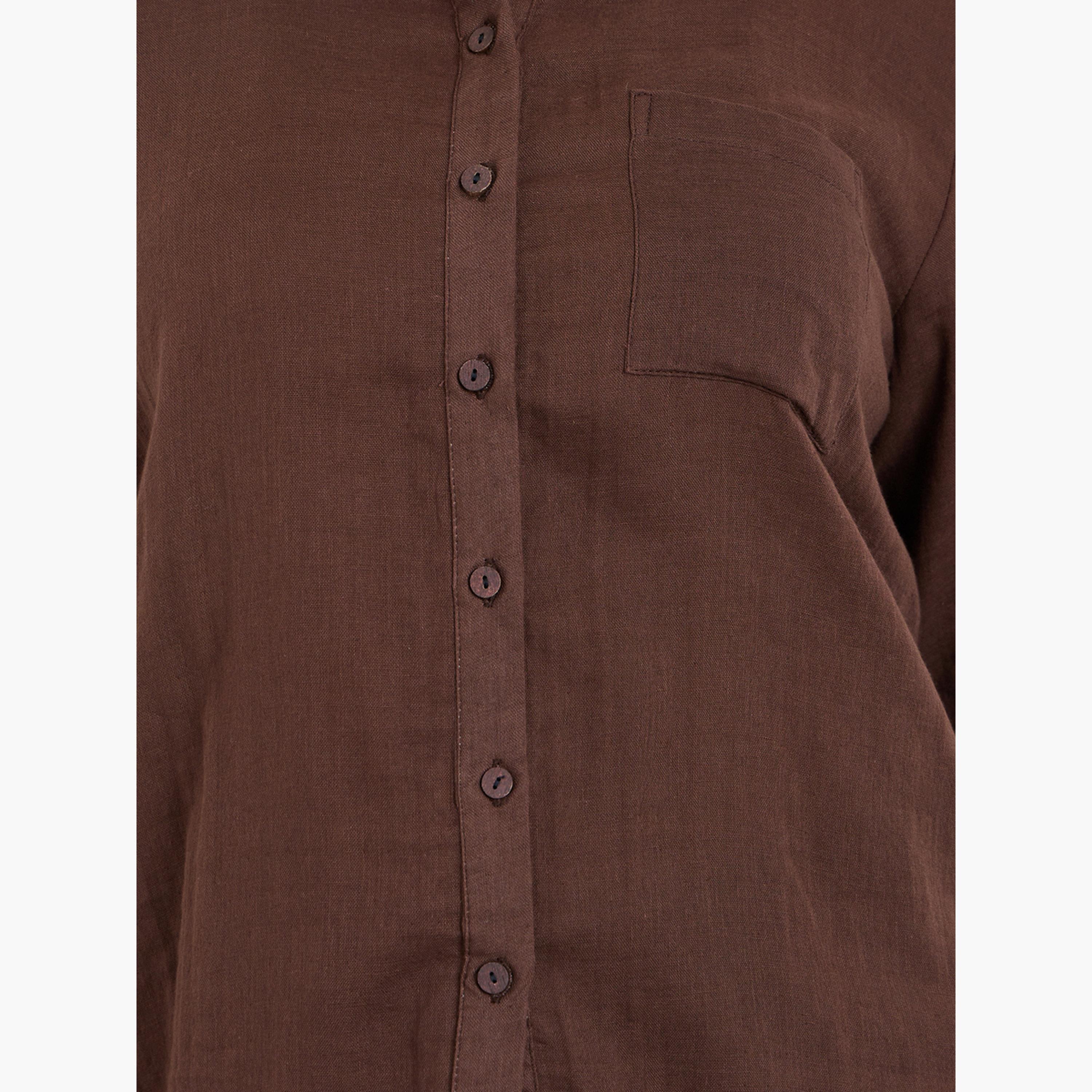 Styli Women Cotton Oversized Shirt with Roll-Up Sleeves-women-clothing-shirtsandblouses-shirts-image-4