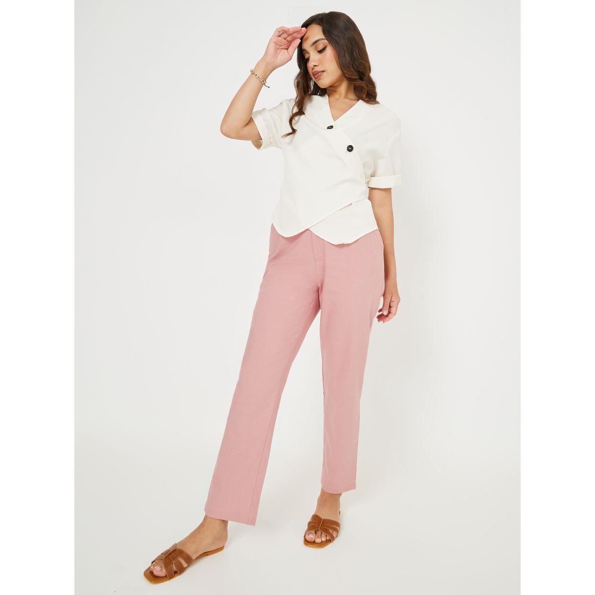 Styli High Rise Crop Length Tapered Trouser-women-clothing-bottoms-trousers-image-2