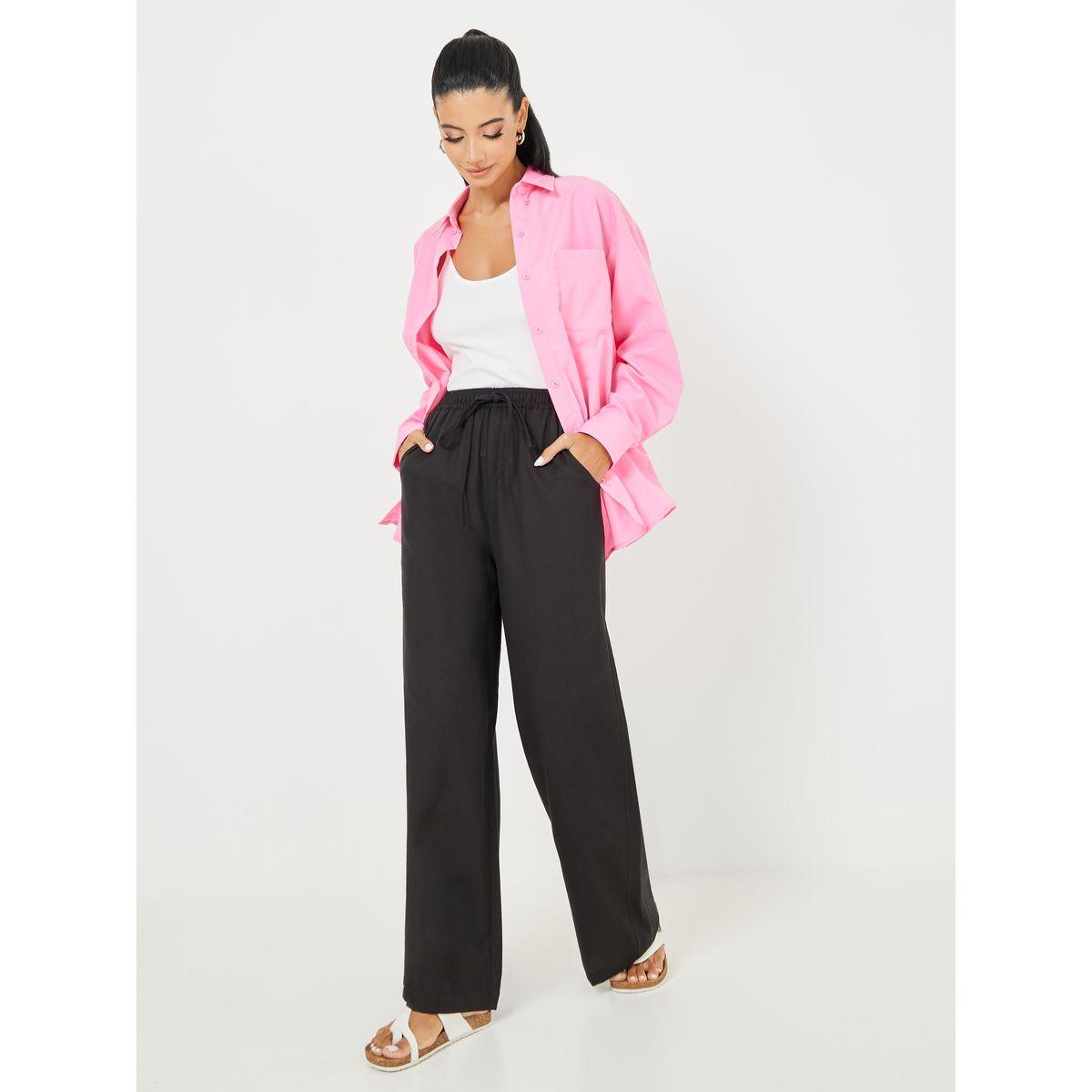 بنطال واسع الأرجل بجيب جانبي-women-clothing-bottoms-trousers-image-2