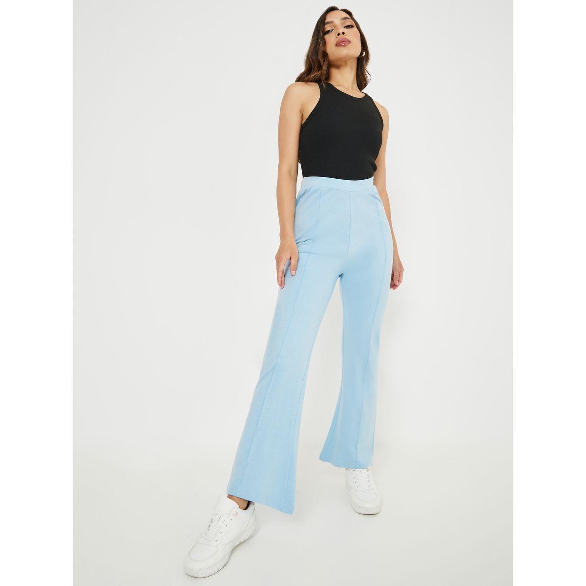 Styli High Rise Solid Flared Jogger-women-clothing-bottoms-joggers-image-1