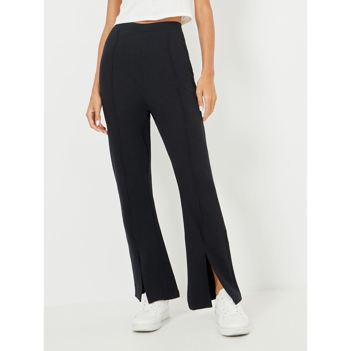 Styli High Rise Flare Jogger with Front Split-women-clothing-bottoms-joggers-image-1