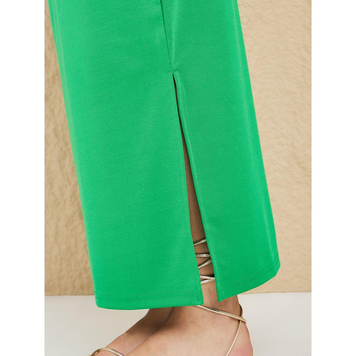 تنورة سادة بشق جانبي-women-clothing-bottoms-skirts-image-3