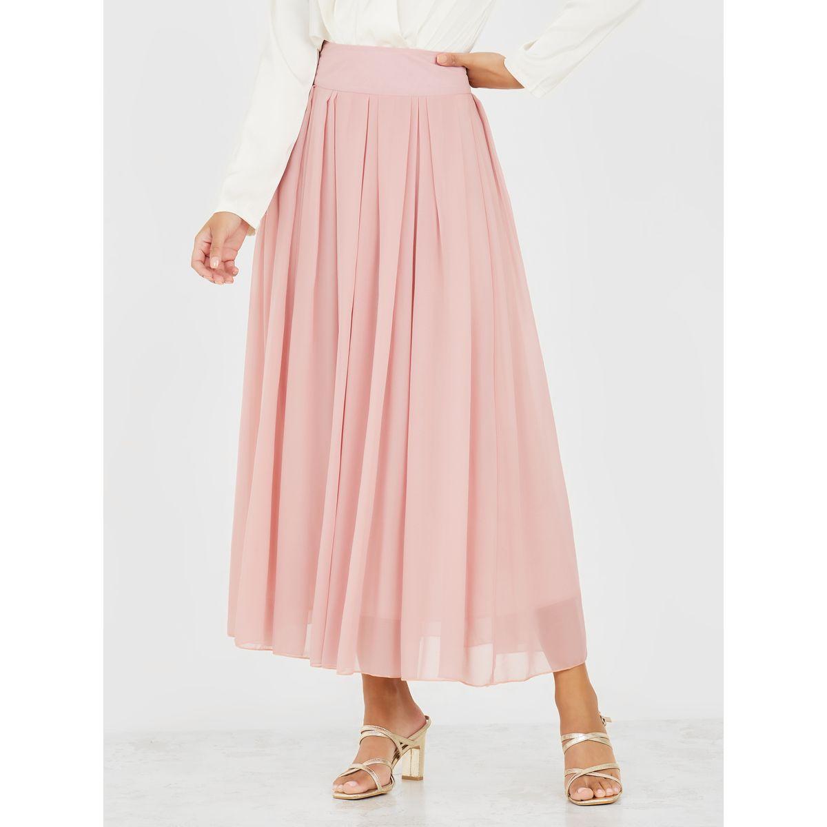 Styli Fold Pleated A-Line Maxi Skirt-women-clothing-bottoms-skirts-image-1