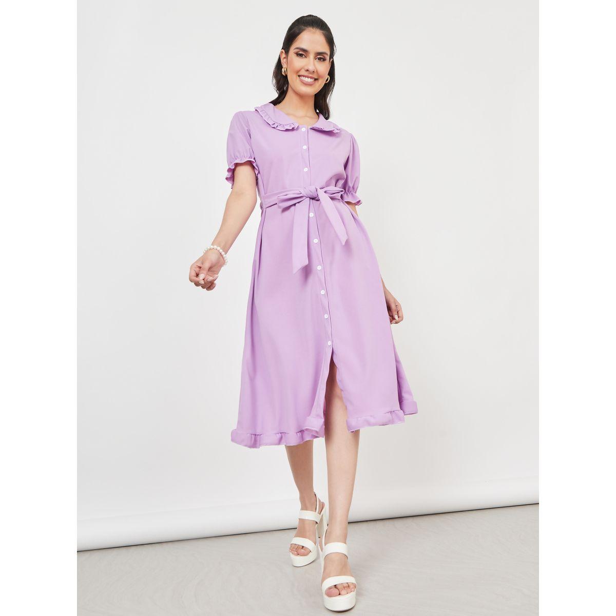 فستان ميدي بياقة بيتر بان-women-clothing-dresses-image-1