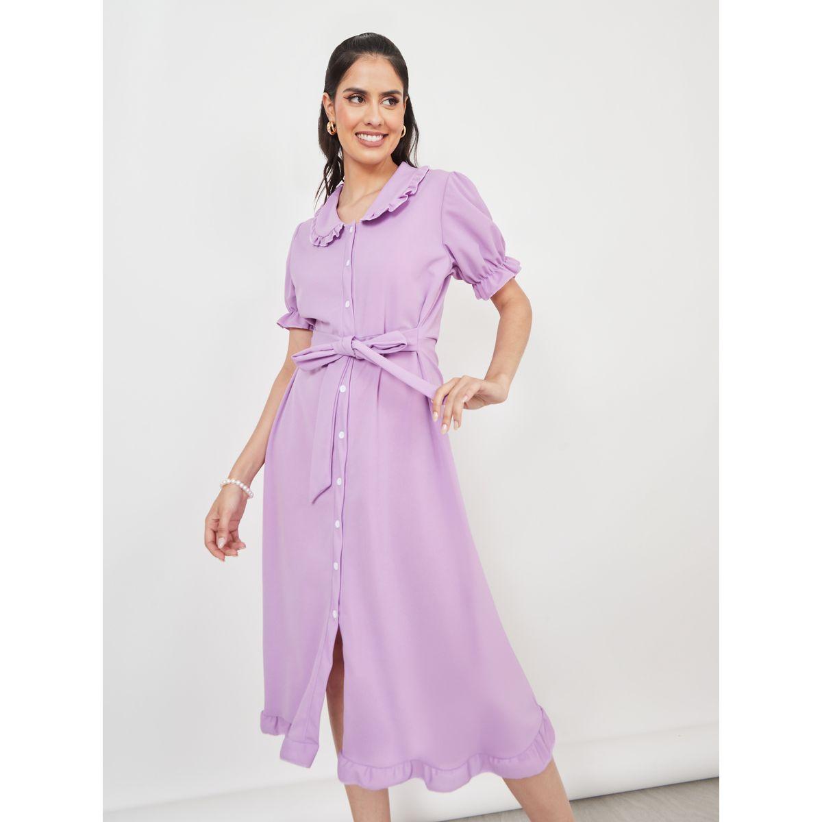 فستان ميدي بياقة بيتر بان-women-clothing-dresses-image-2