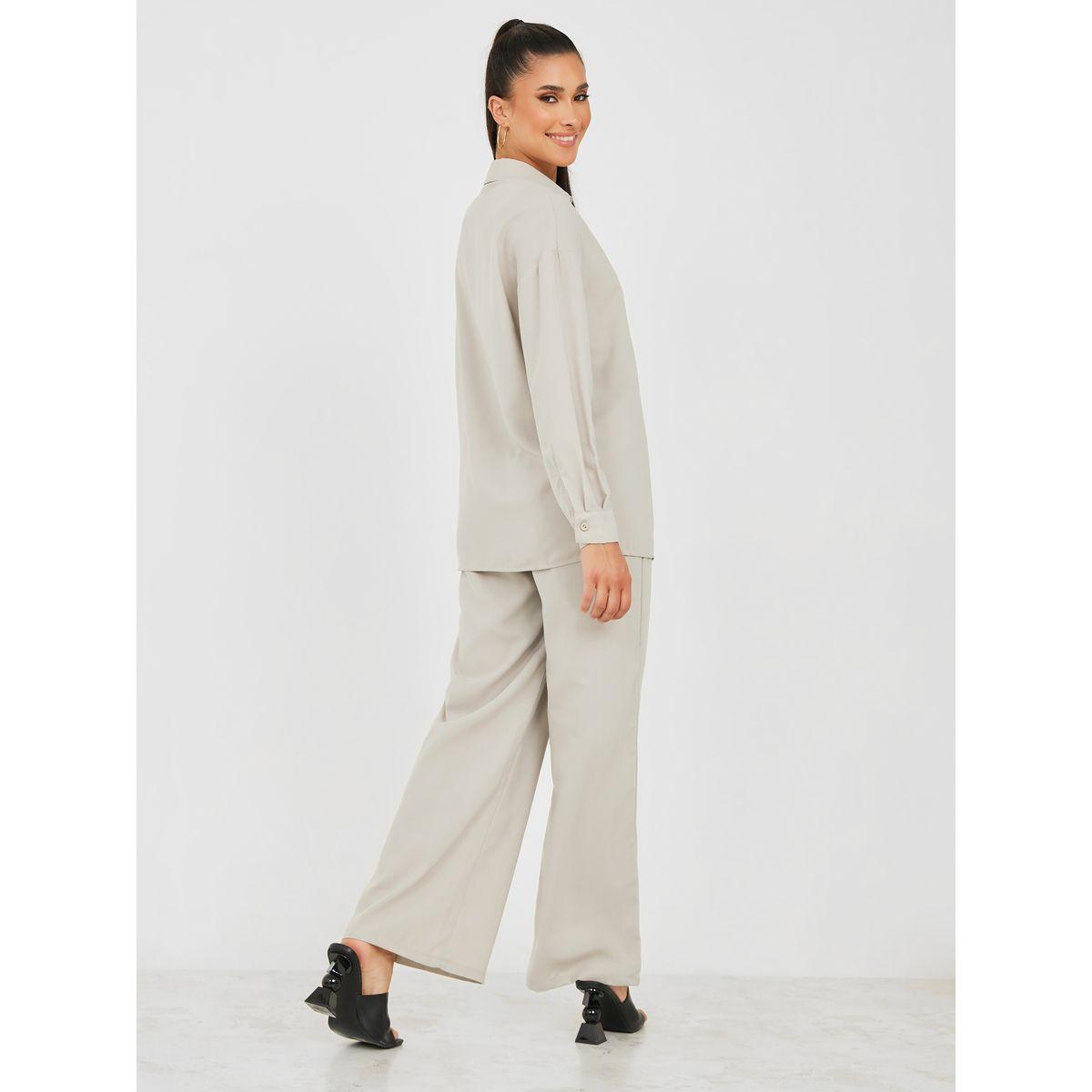 طقم منسق من ( بنطال + بلوزة )-women-clothing-coordsets-image-3