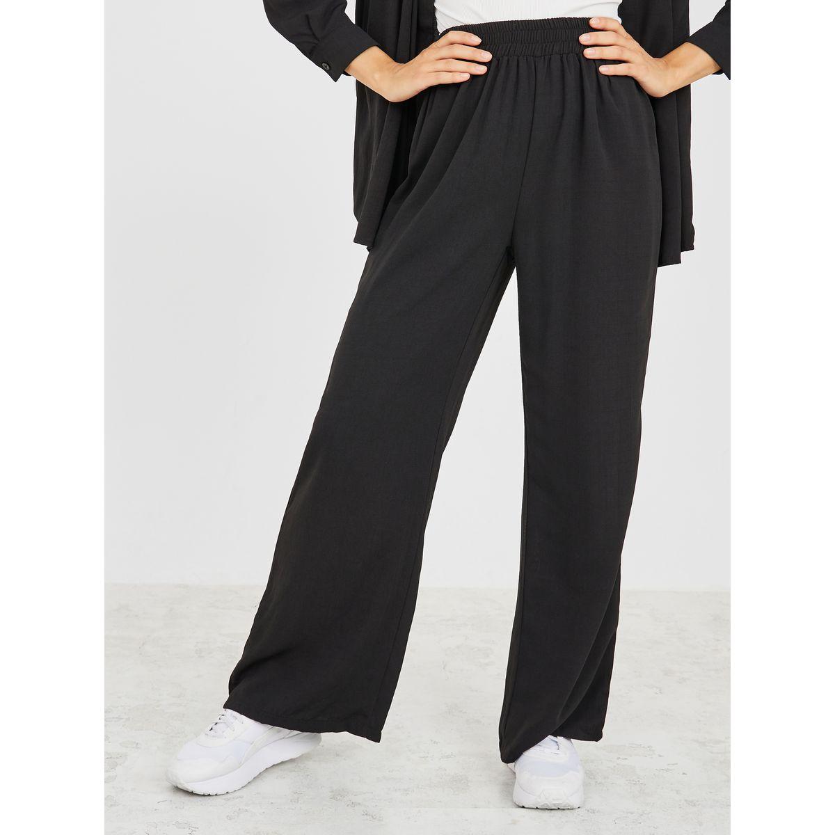 Styli Drop Shoulder Oversized Shirt & Straight Leg Trouser Co-Ord Set-women-clothing-coordsets-image-5
