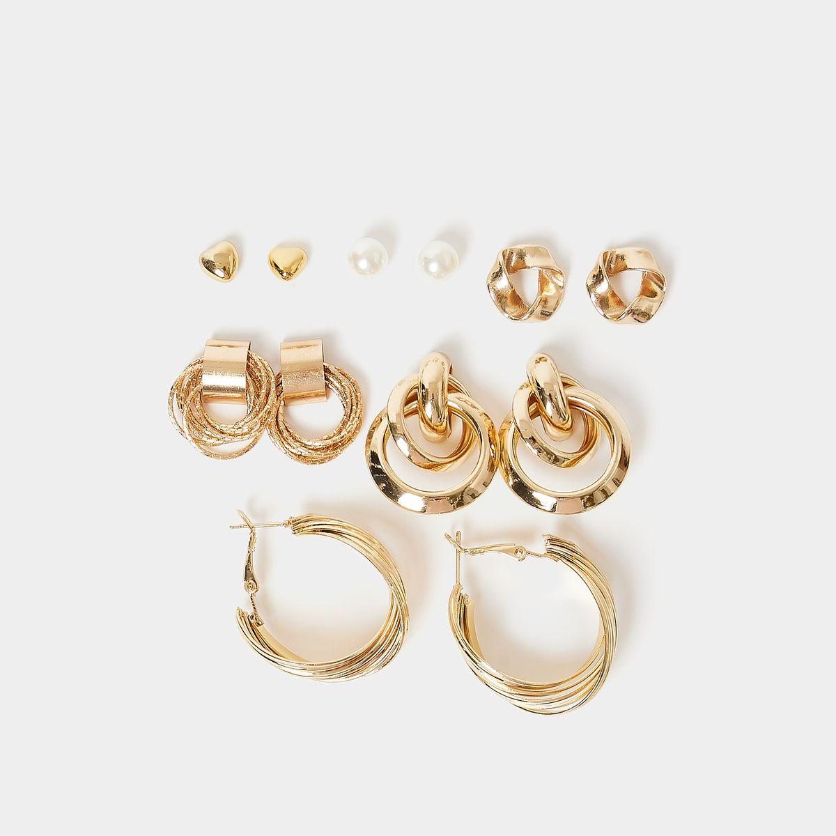 مجموعة من 6 اقراط متنوعة-women-watchesandjewellery-jewellery-earrings-image-1