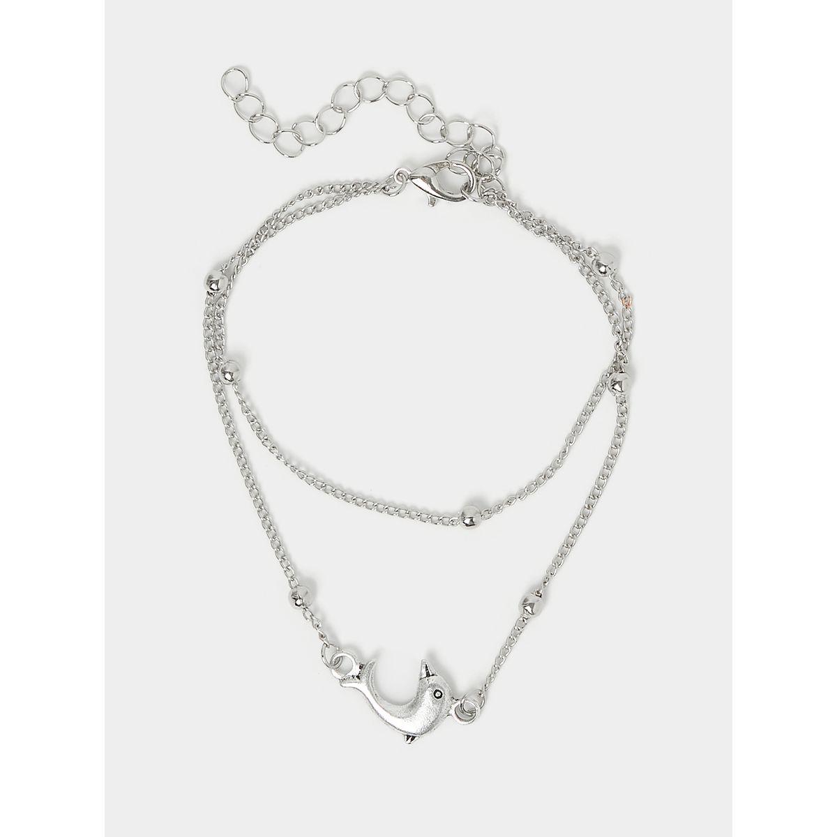 Styli Dolphin Drop Anklet-women-watchesandjewellery-jewellery-anklets-image-2