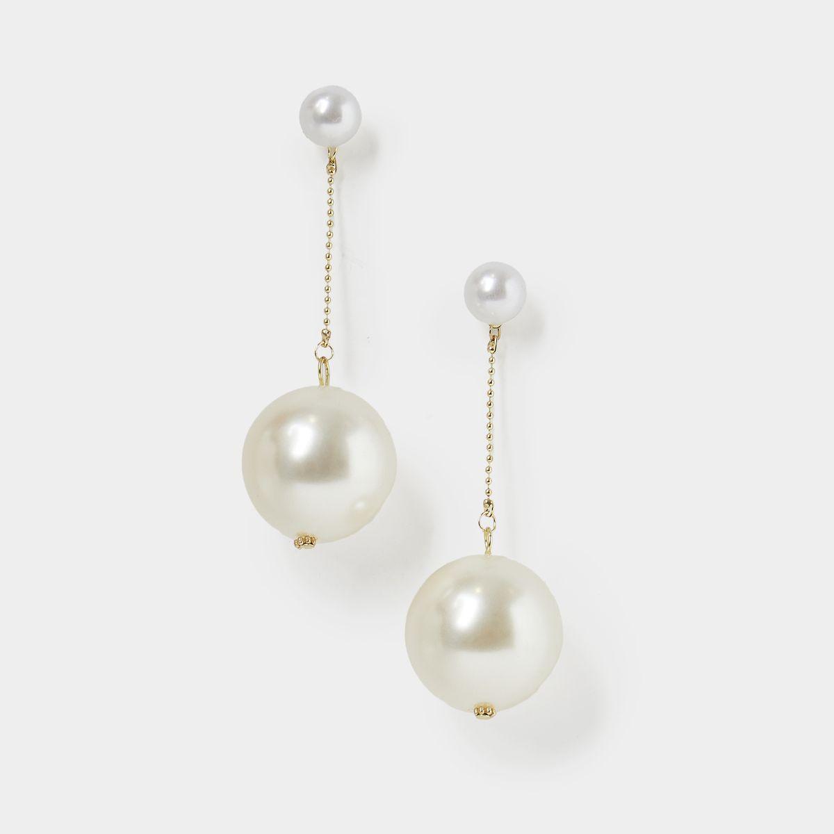Styli Faux Pearl Drop Dangle Earrings-women-watchesandjewellery-jewellery-earrings-image-1