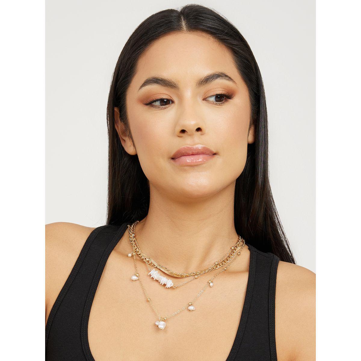 Styli Set of 4 - Beaded Link Chain Necklace -women-watchesandjewellery-jewellery-necklacesandpendants-image-1