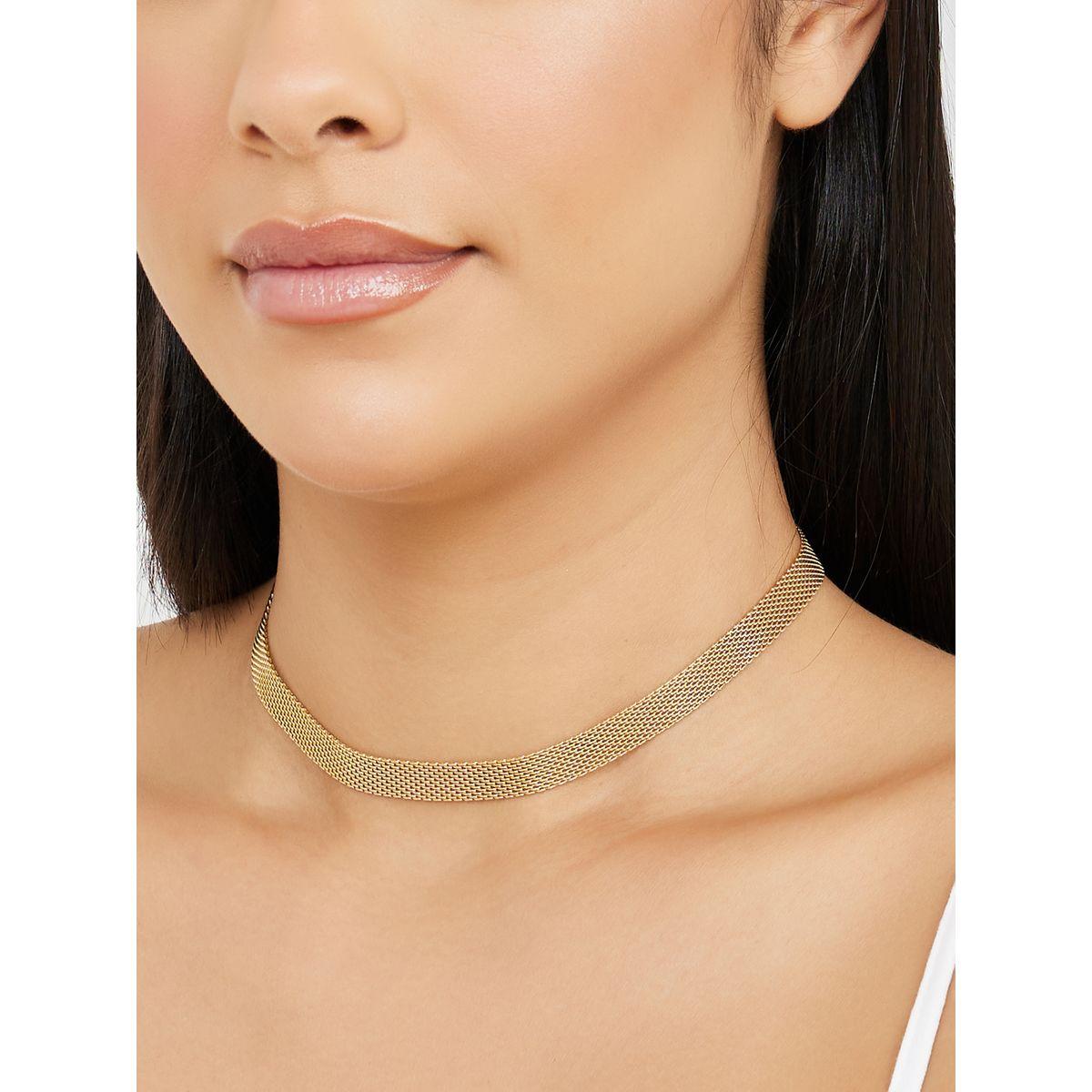 Styli Wide Flat Chain Necklace-women-watchesandjewellery-jewellery-necklacesandpendants-image-2